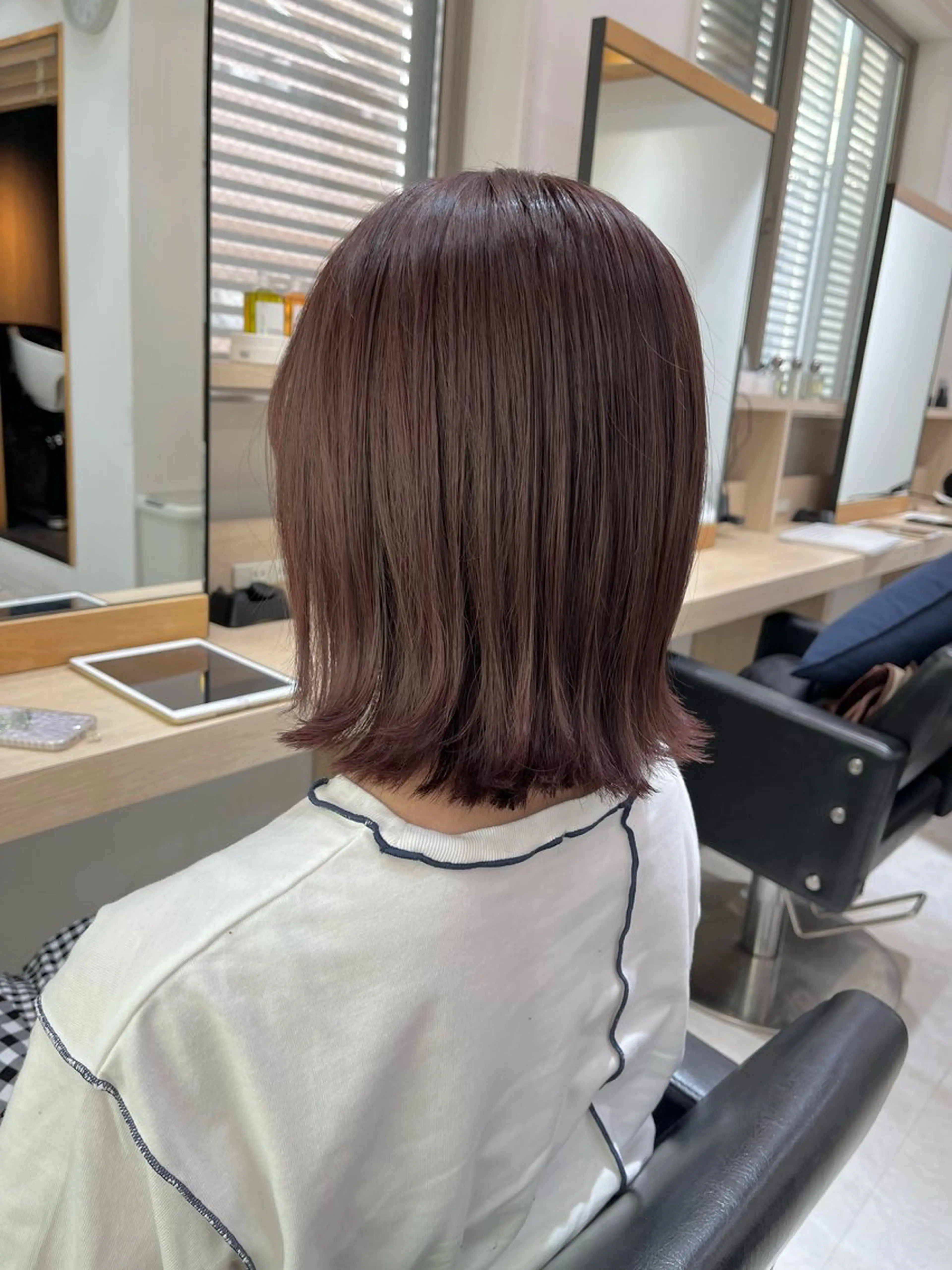 ミディアム カラー カット ヘアカラー トリートメント 【ニュアンスカラー・ 髪質改善】スズキカナのヘアスタイル