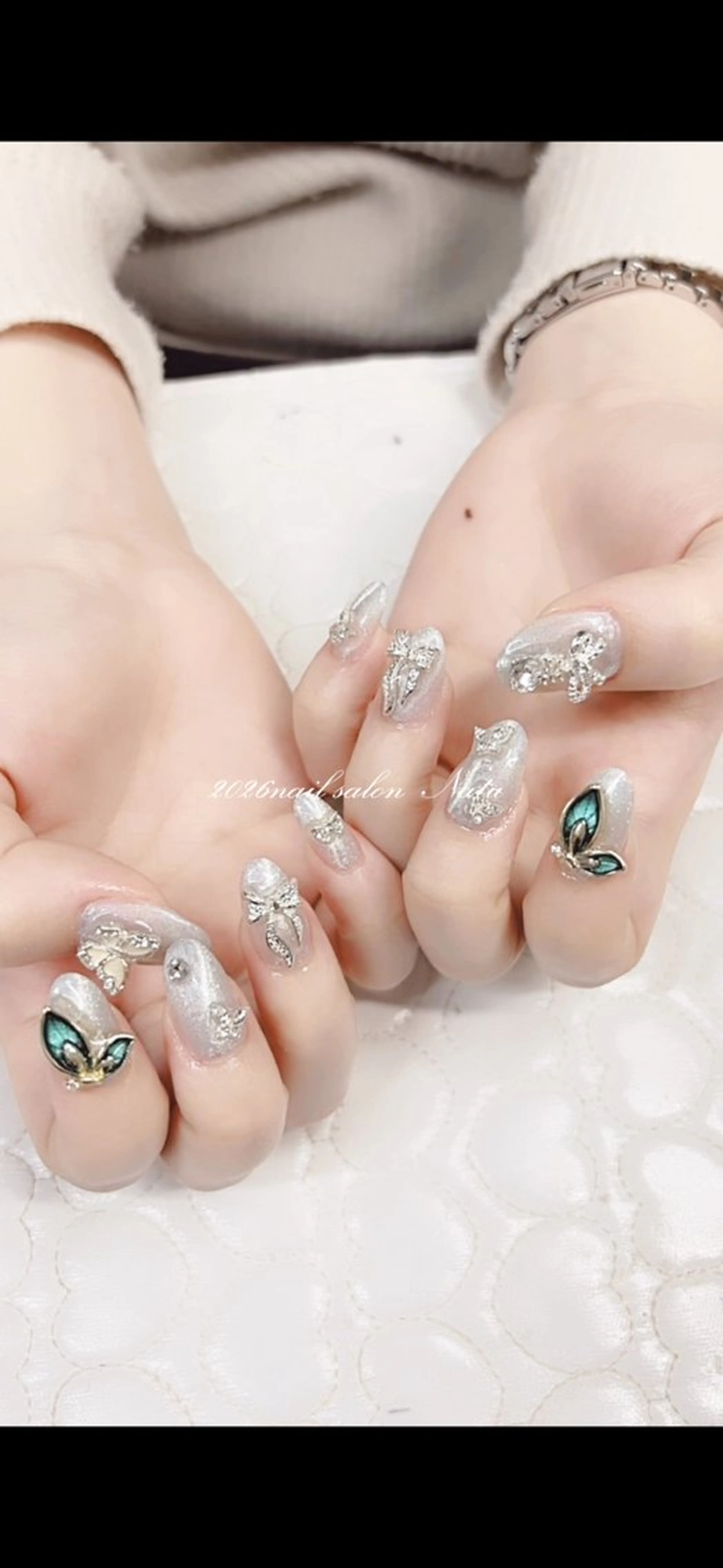 ネイル 長さ出し マグネットネイル ショートネイル nailsalon　 Natuのネイルデザイン