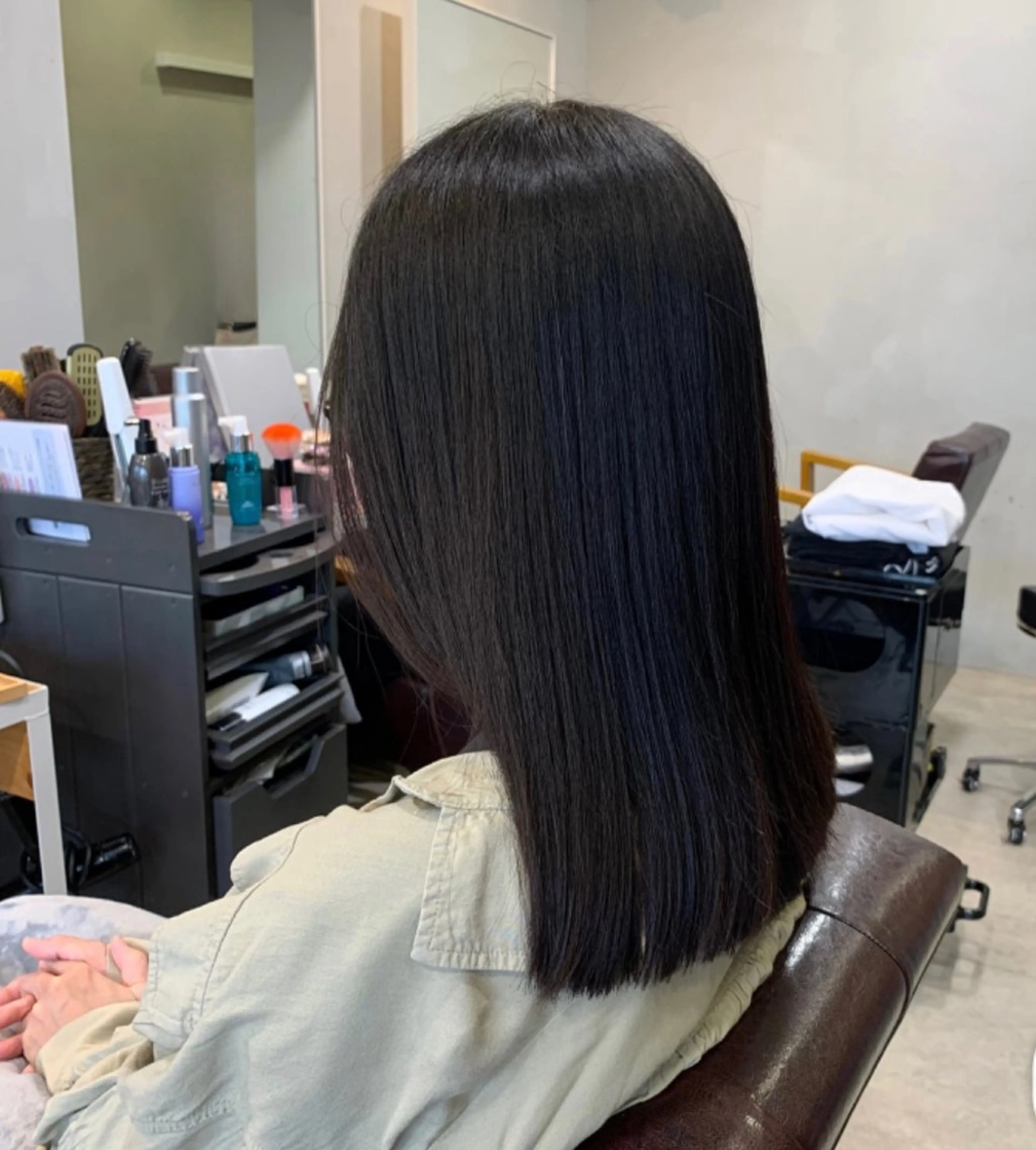 セミロング 縮毛矯正 トリートメント 🟢三上亮/ Relation🟢のヘアスタイル