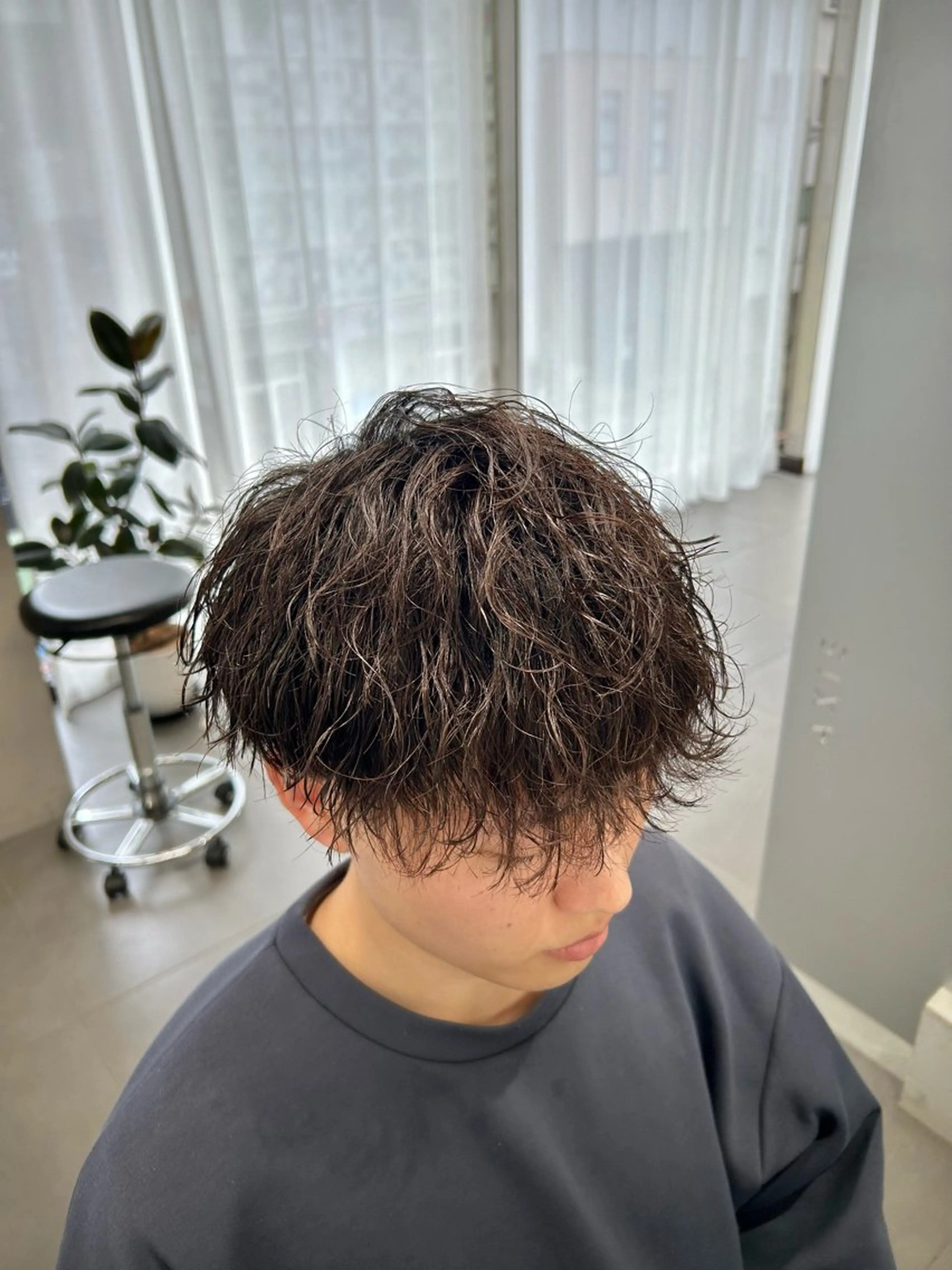 ショート パーマ メンズ メンズパーマ カット ヘアカラー パーマ ヘアセット 立川メンズパーマ職人 店長/小泉文人のヘアスタイル