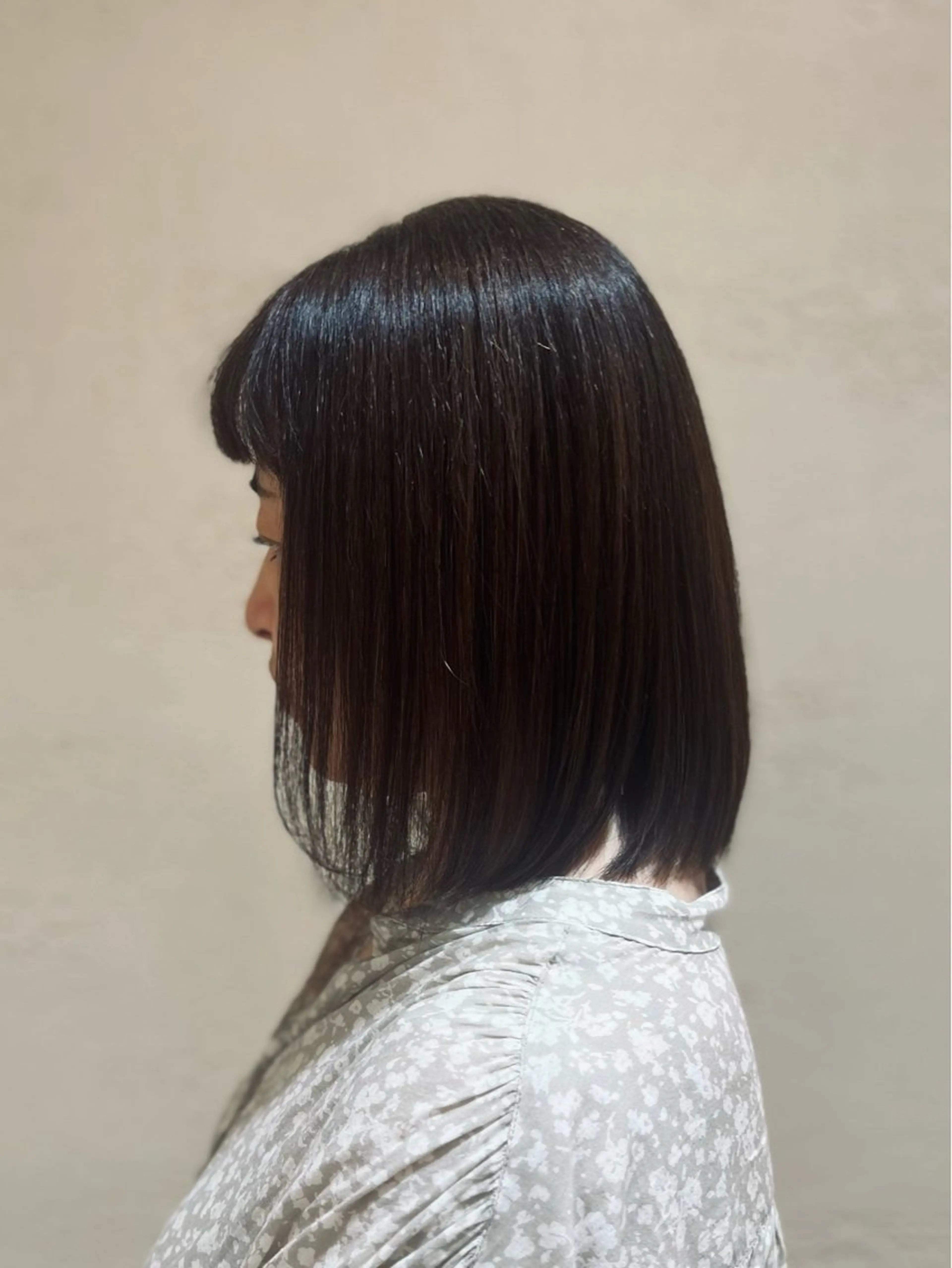 ミディアム パーマ 縮毛矯正 鎌田 流沙奈のヘアスタイル