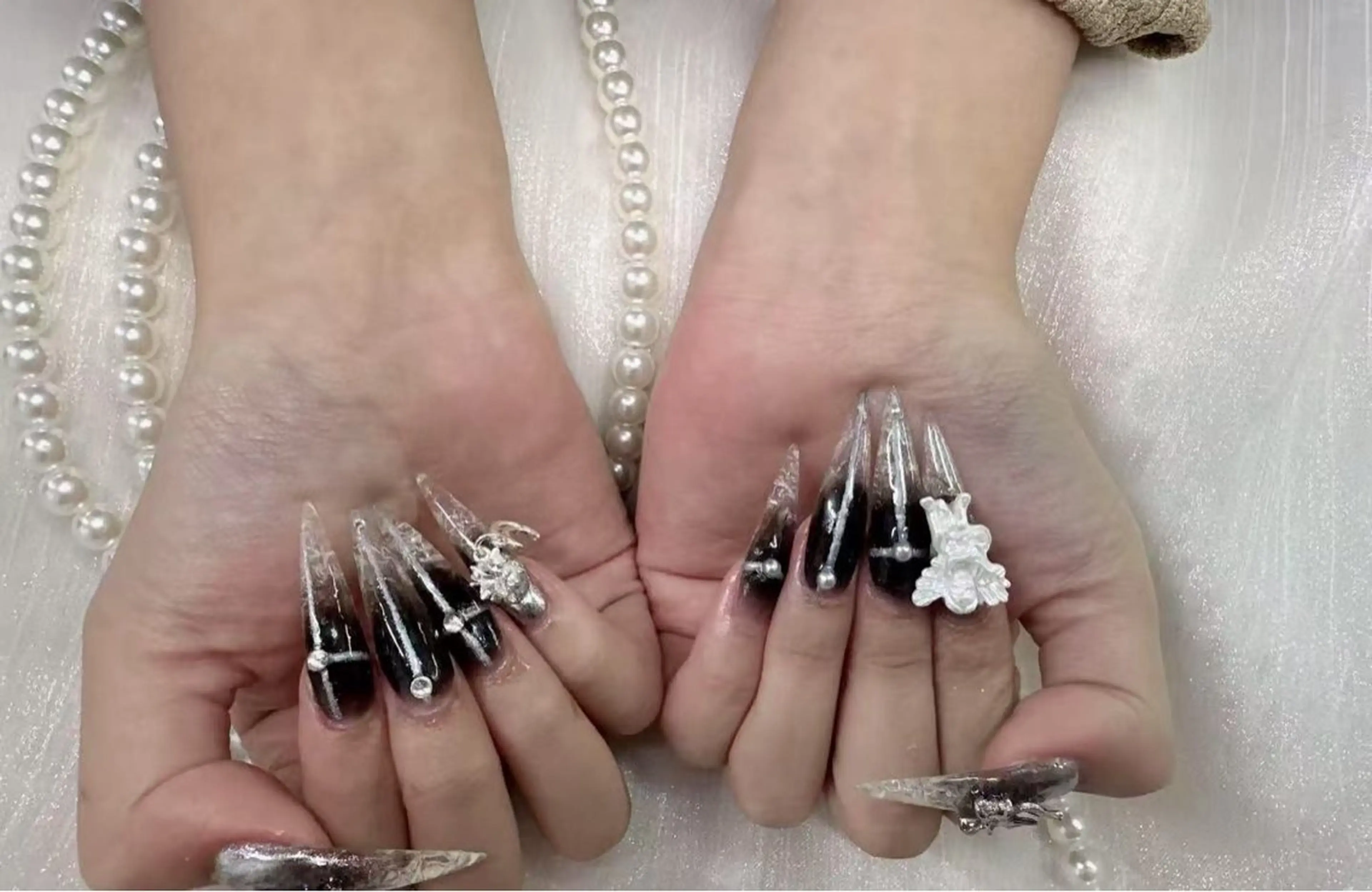 ネイル アートネイル 長さ出し ロングネイル スカルプネイル ネイルチップ リセス 高田馬場💎のネイルデザイン