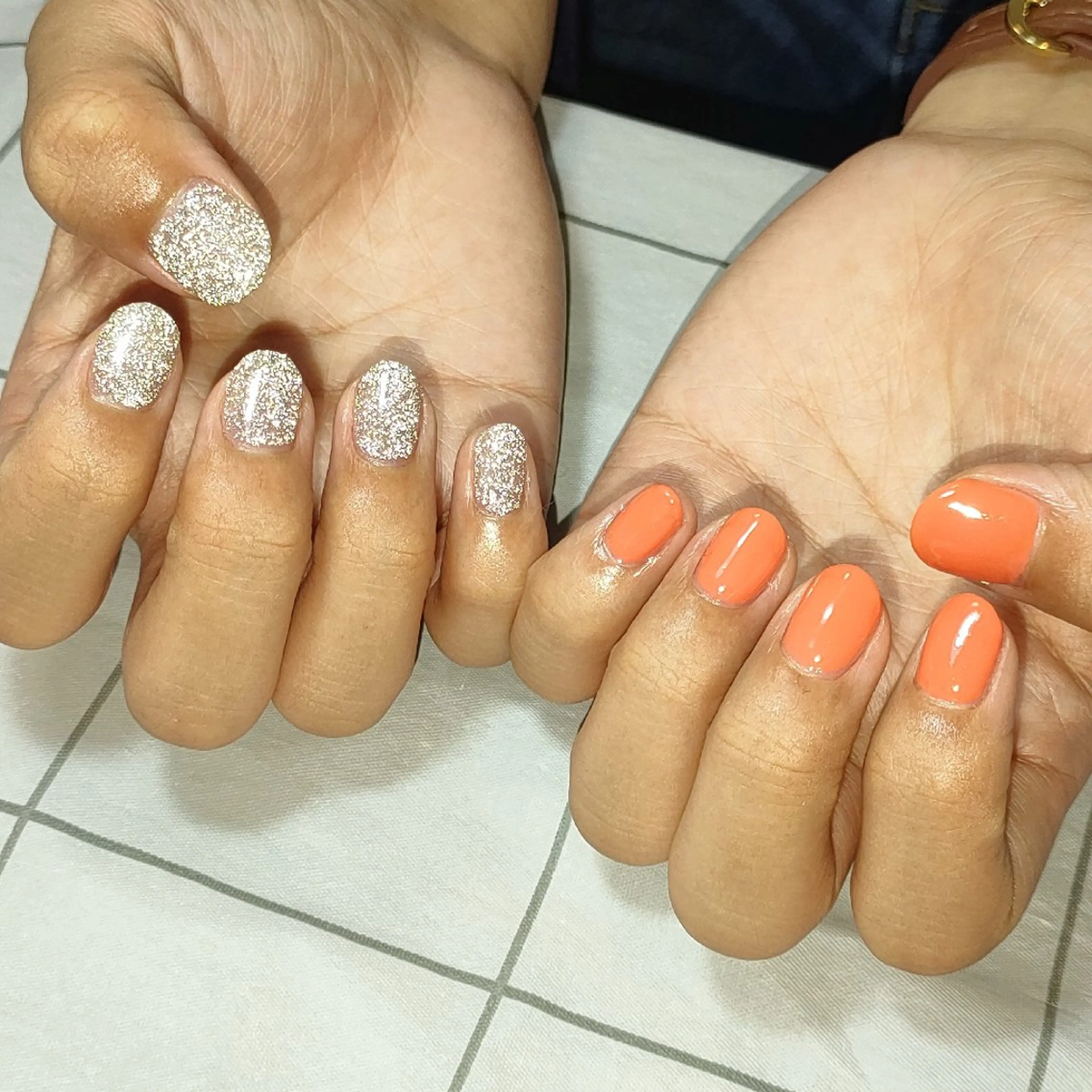 ネイル フラッシュネイル オレンジ oir. nailsalonのネイルデザイン