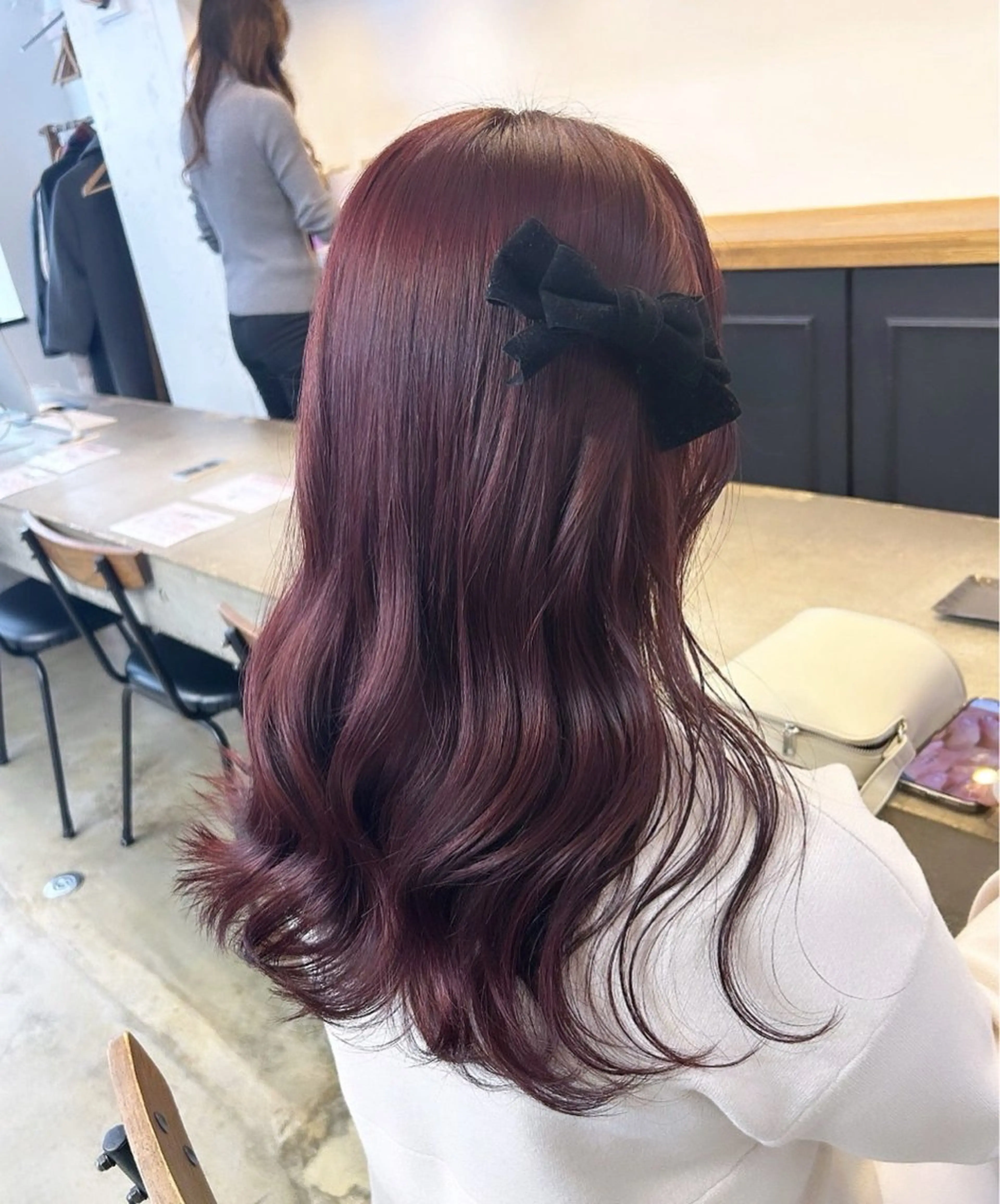 セミロング カラー 🎀モテ暖色× エクステ🎀あかりのヘアスタイル