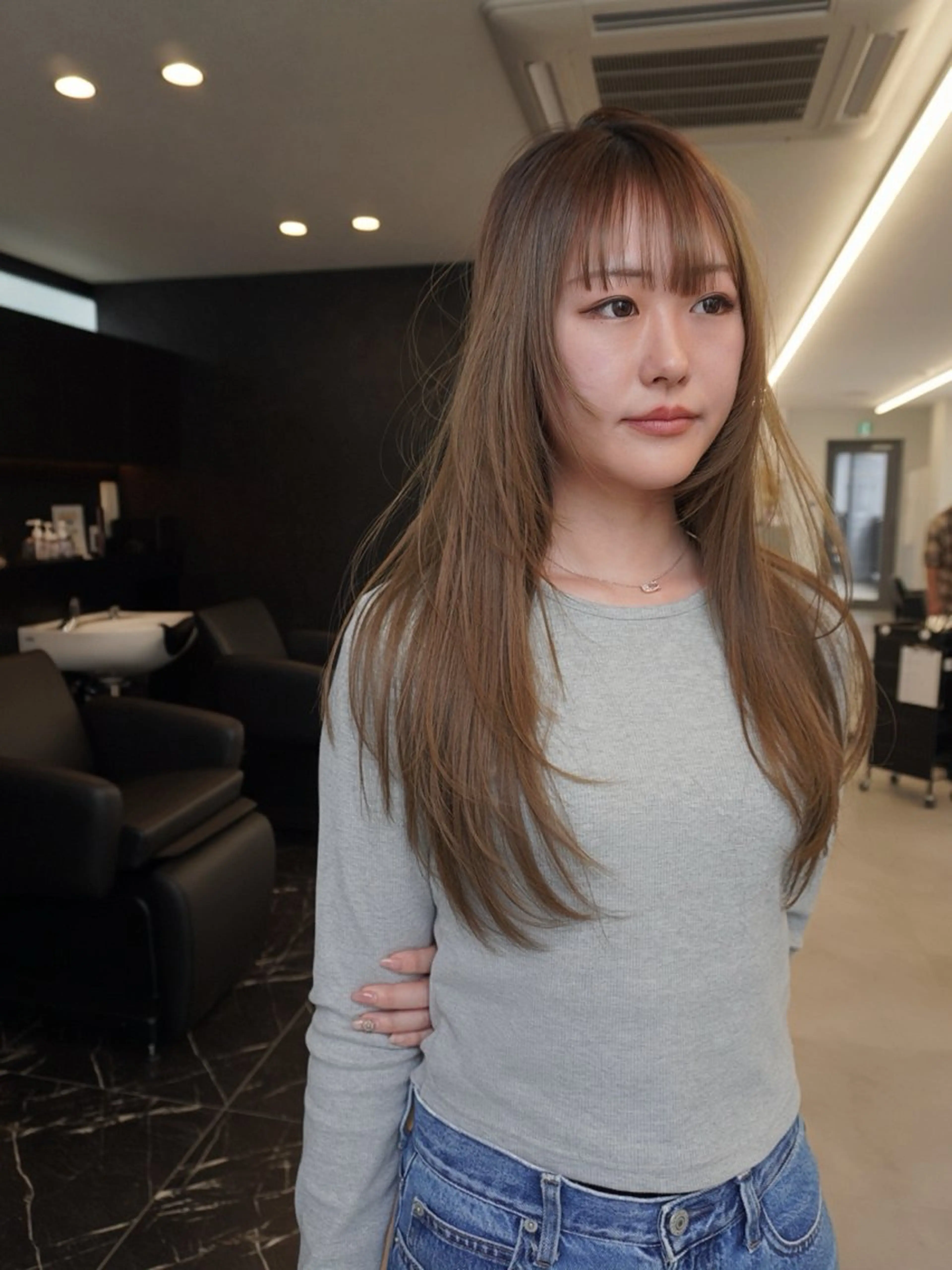 ロング カット ヘアカラー トリートメント 谷村 龍之輔のヘアスタイル