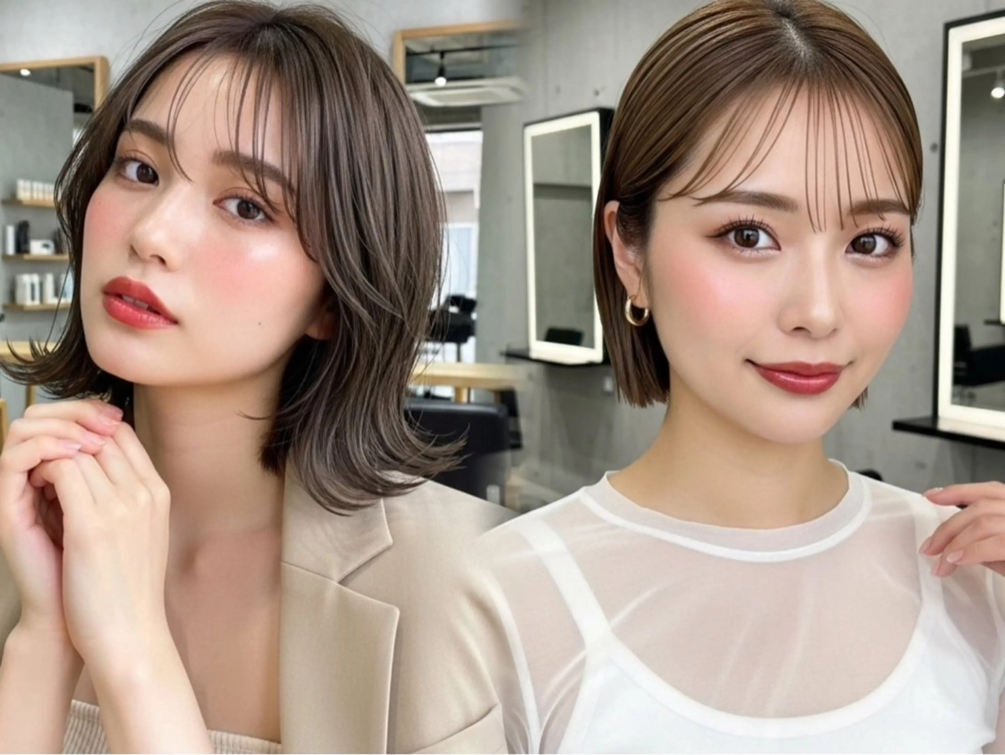 ミディアム 似合わせボブ✖️ 韓国レイヤー✨小関のヘアスタイル