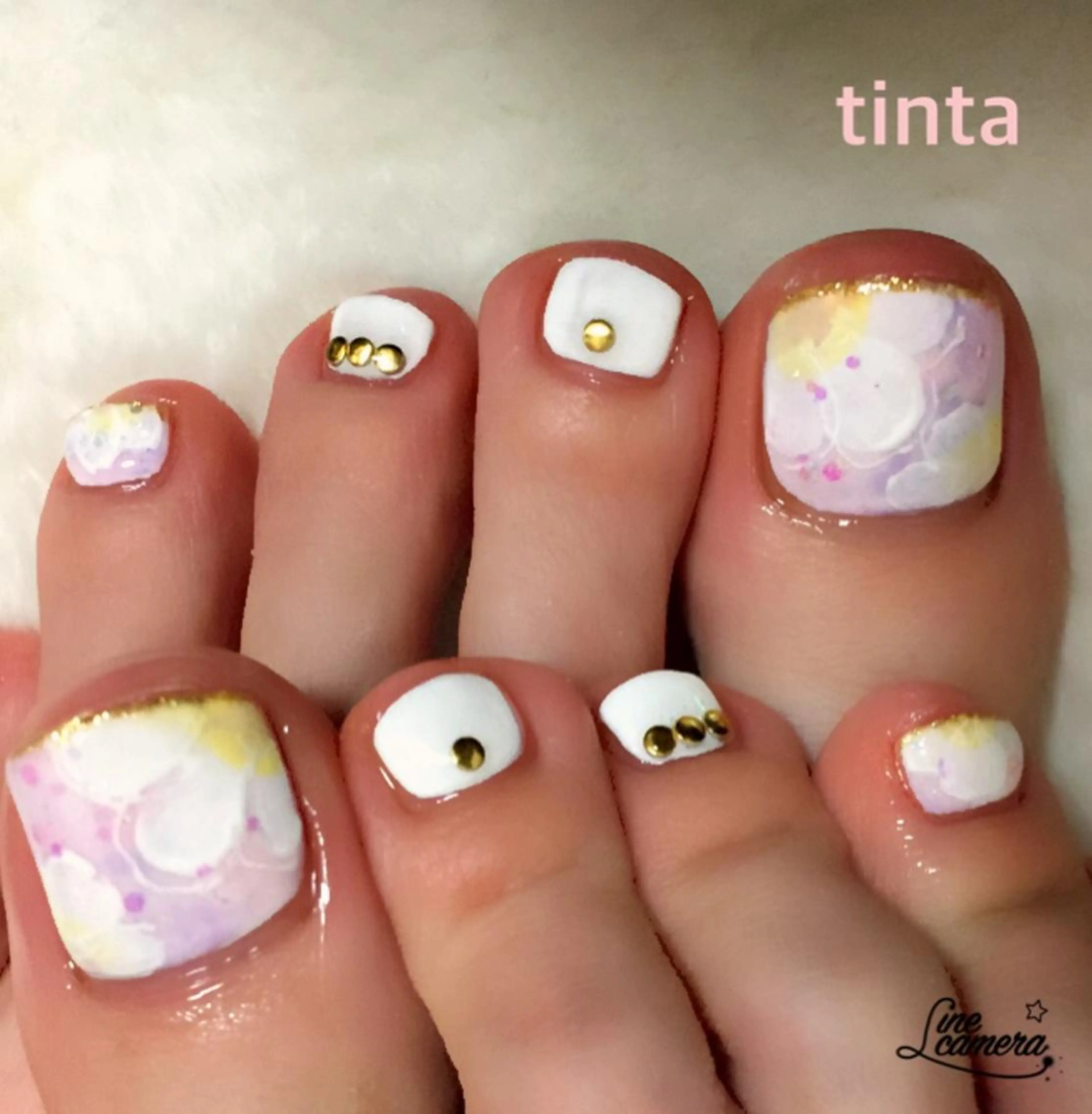 ネイル フラワーネイル フットネイル パステルネイル ネイルサロン ティンタ所属・馬場 典子のネイルデザイン