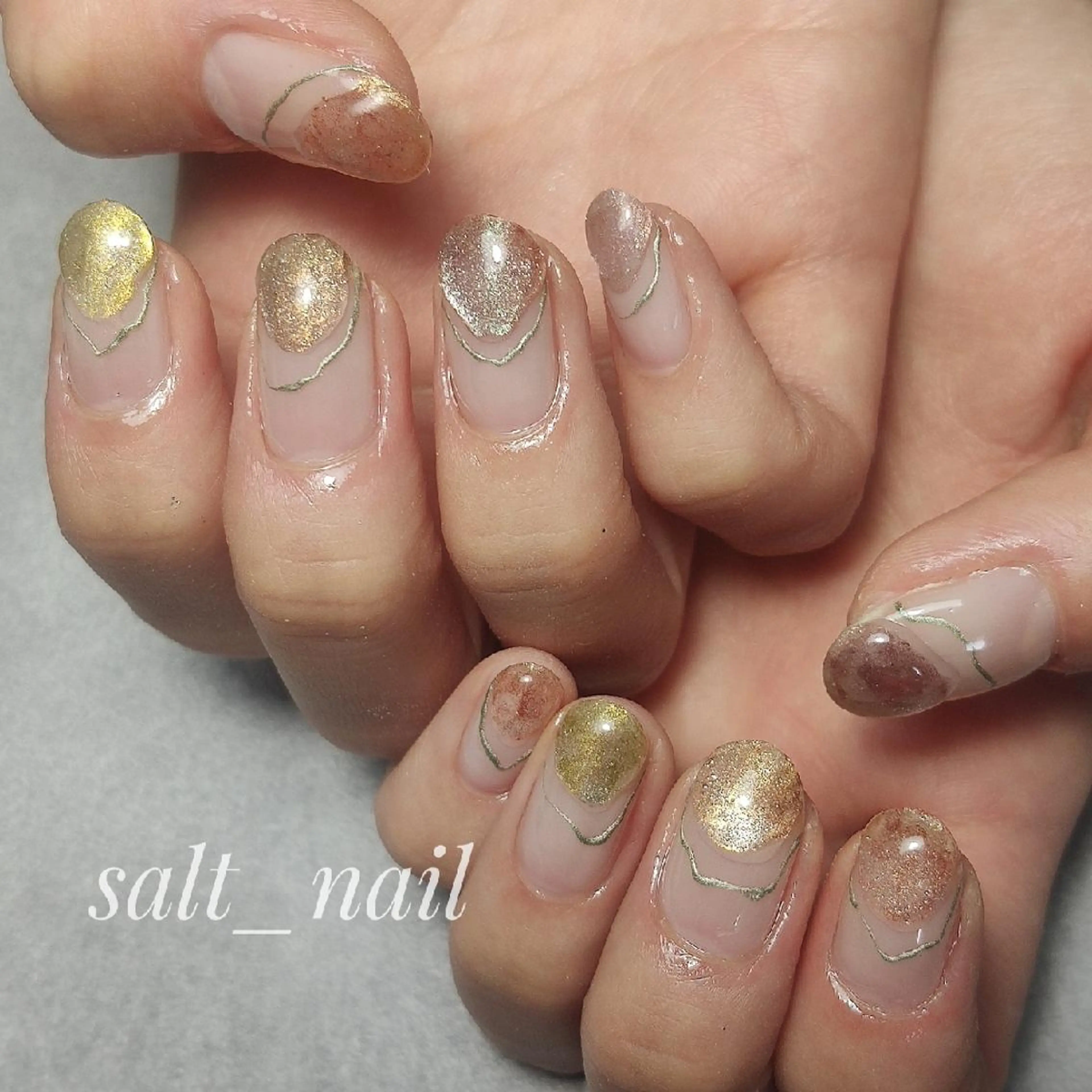 ネイル ニュアンスネイル ハンドネイル 個人サロン saltnailのネイルデザイン