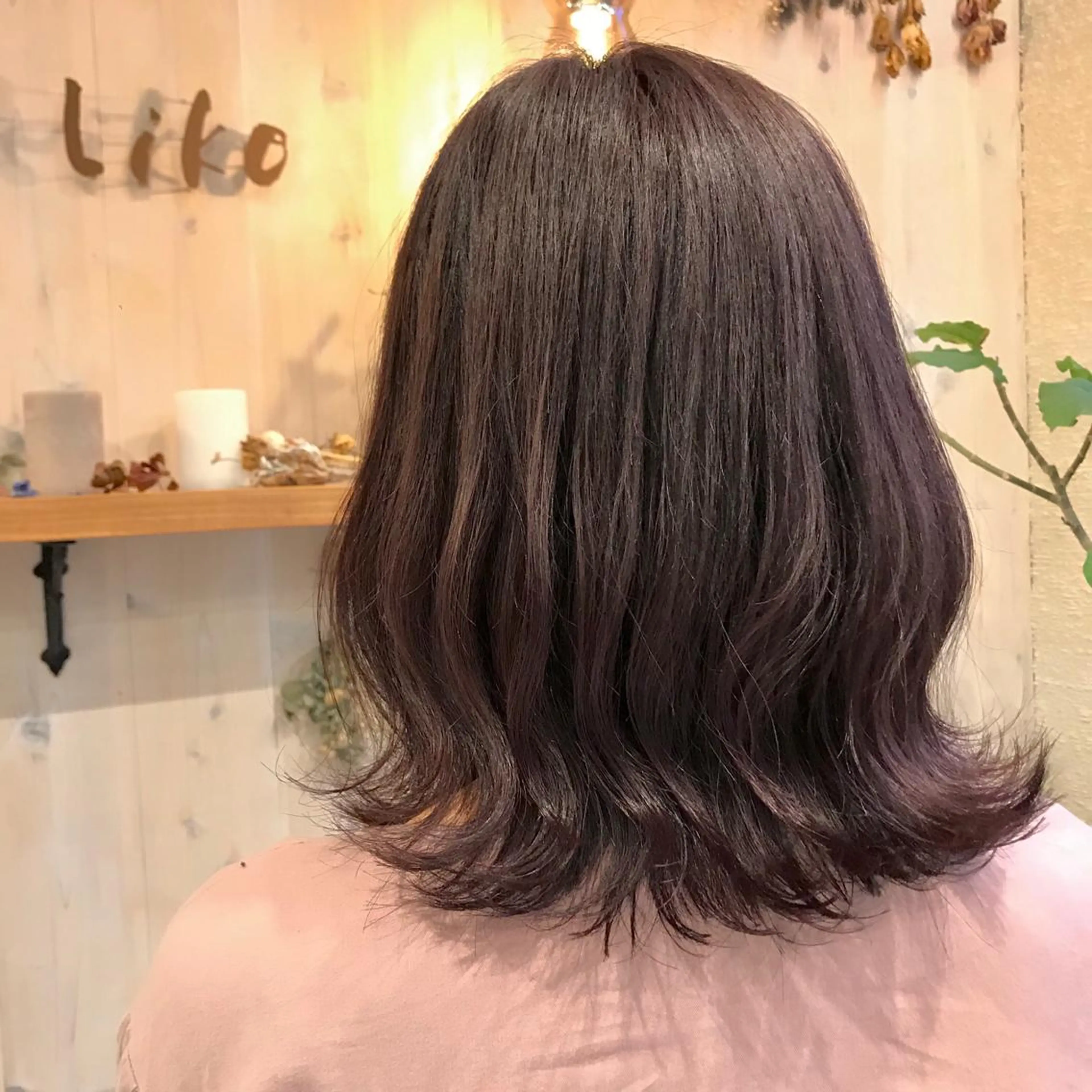ミディアム カラー ピンクカラー ピンクパープル パープルカラー 透明感カラー/ 寺田千雅子のヘアスタイル