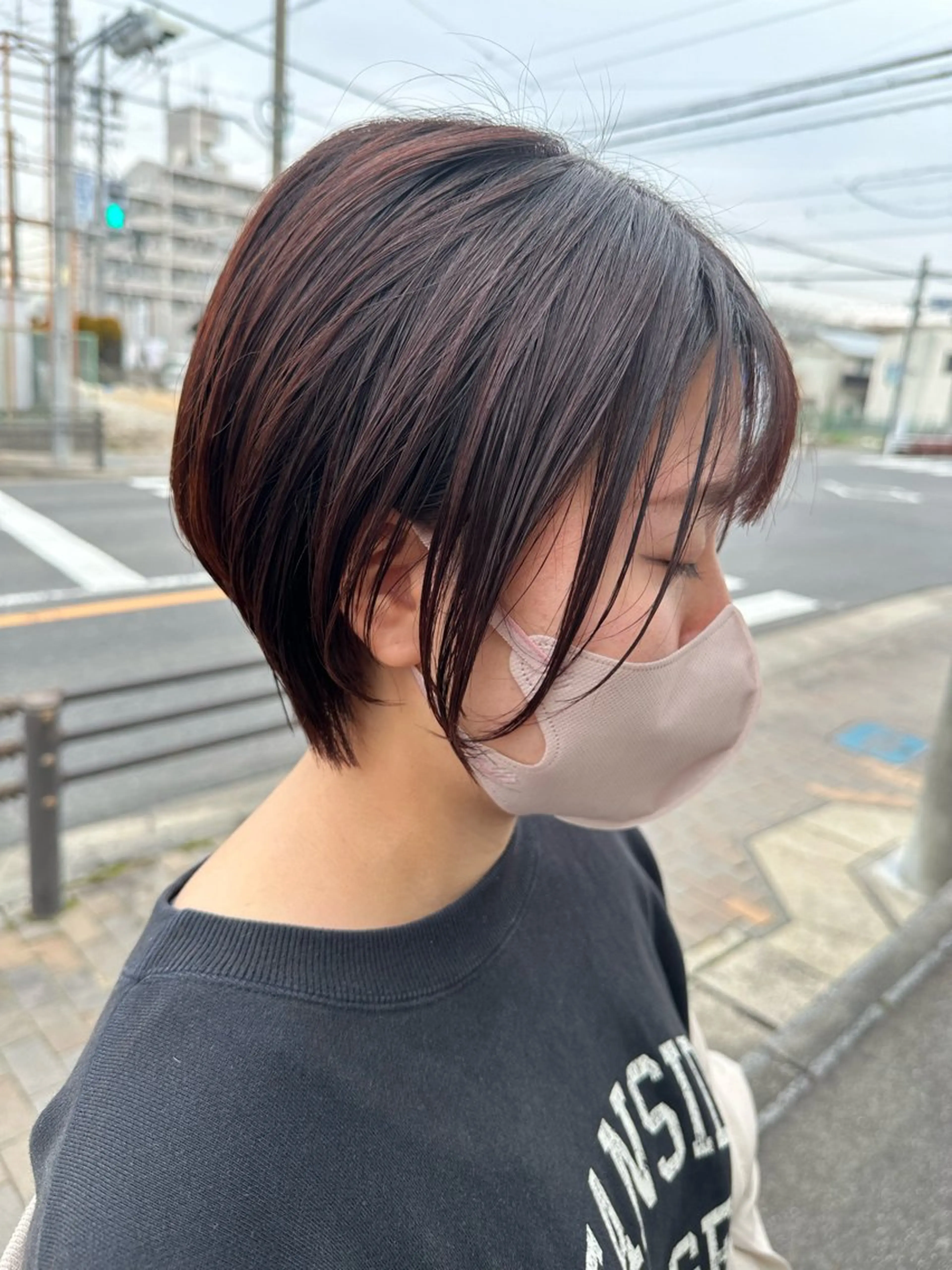 ショート 髪質改善/ハイライト 白髪ぼかし/艶カラーのヘアスタイル