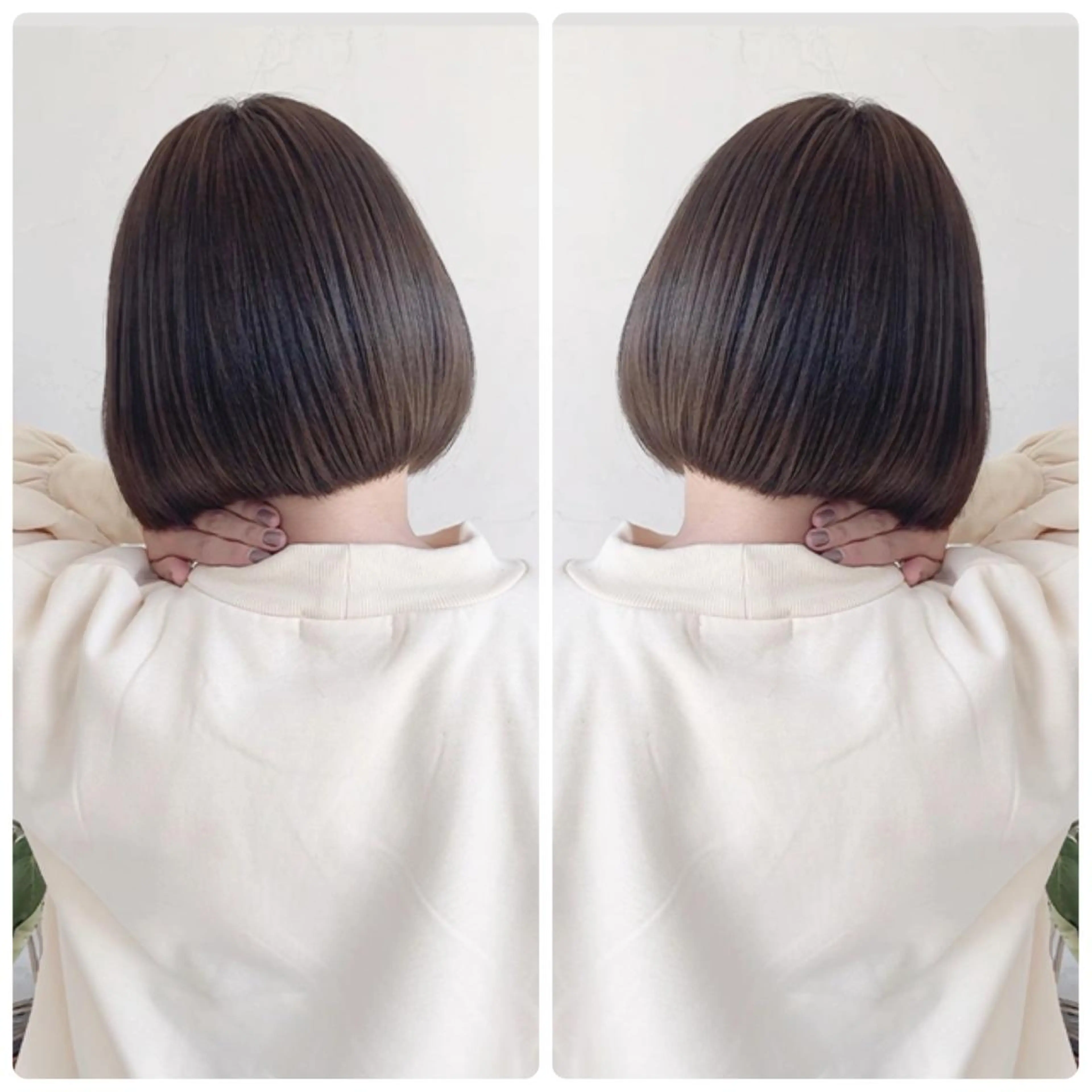 ショート カラー ショートボブ ハンサムショート 丸みショート デザインカラー ハイライトカラー カット ヘアカラー トリートメント 京都大人女性ショート 徒歩1分/秋山のヘアスタイル