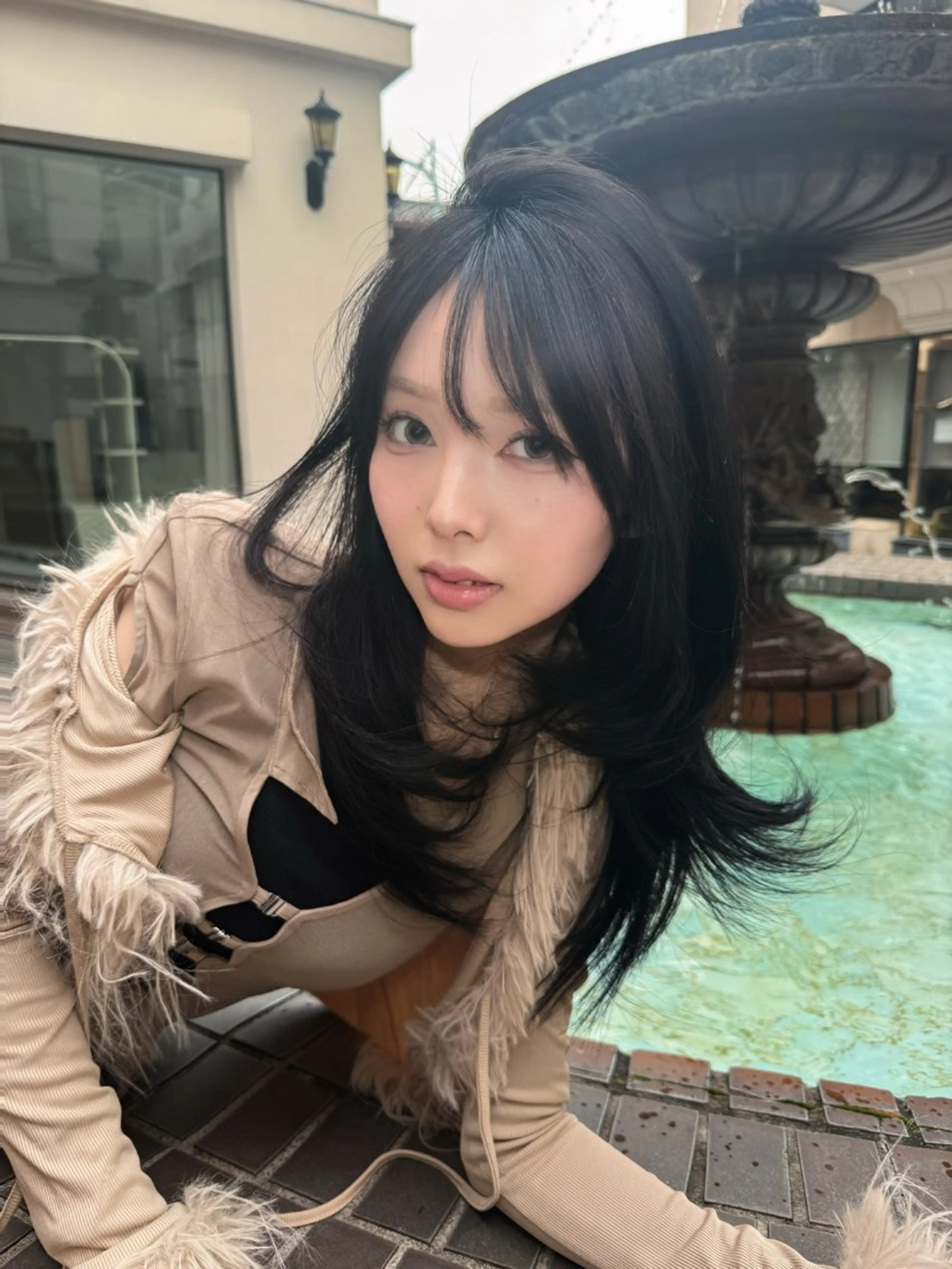 セミロング レイヤーカット ローレイヤー カット トリートメント ヘッドスパ ヘアセット HARUNA/原宿/ デザイン/カットのヘアスタイル