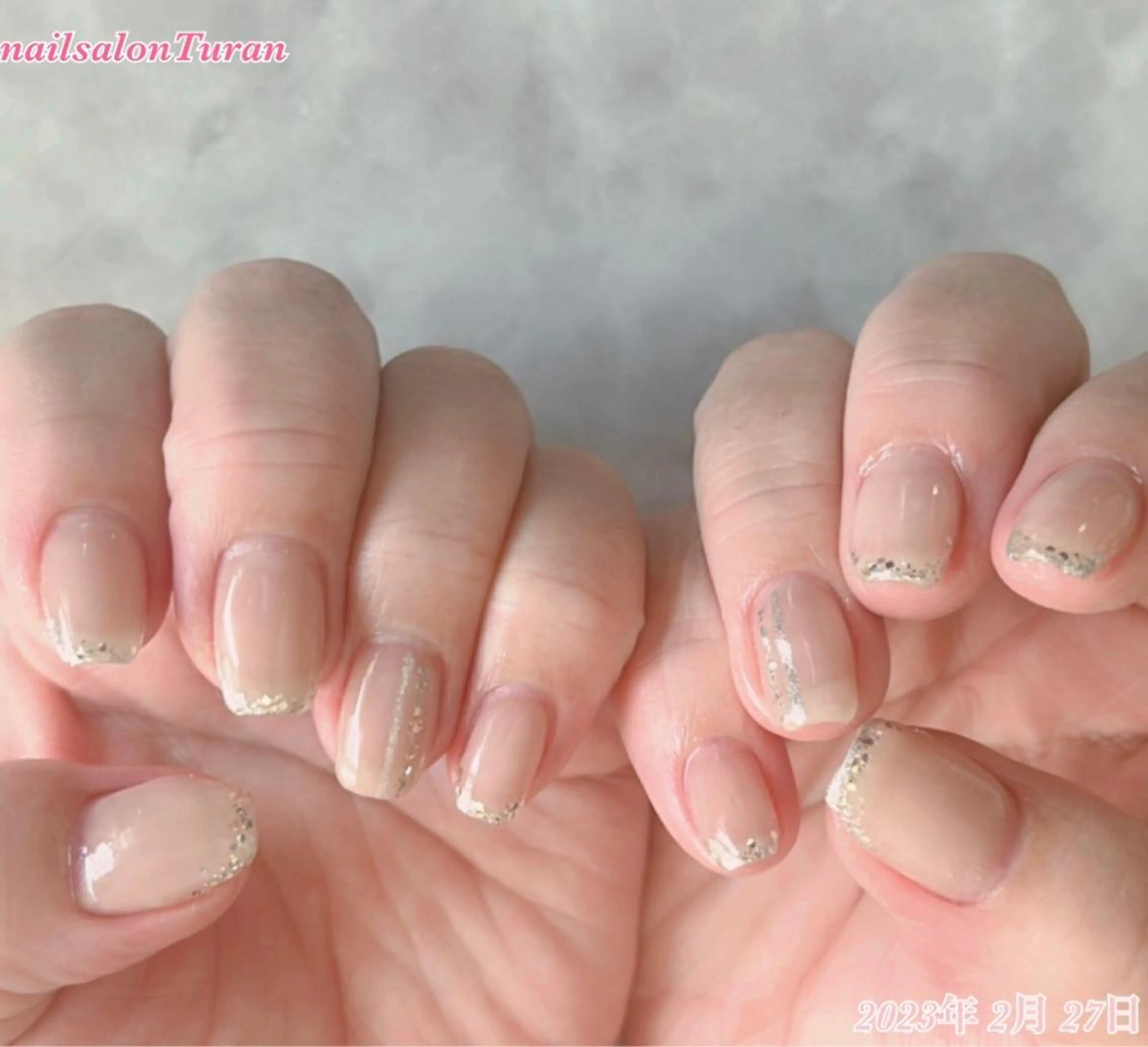 ネイル ジェルネイル ラメ(グリッター) パラジェル 上村 未来のネイルデザイン