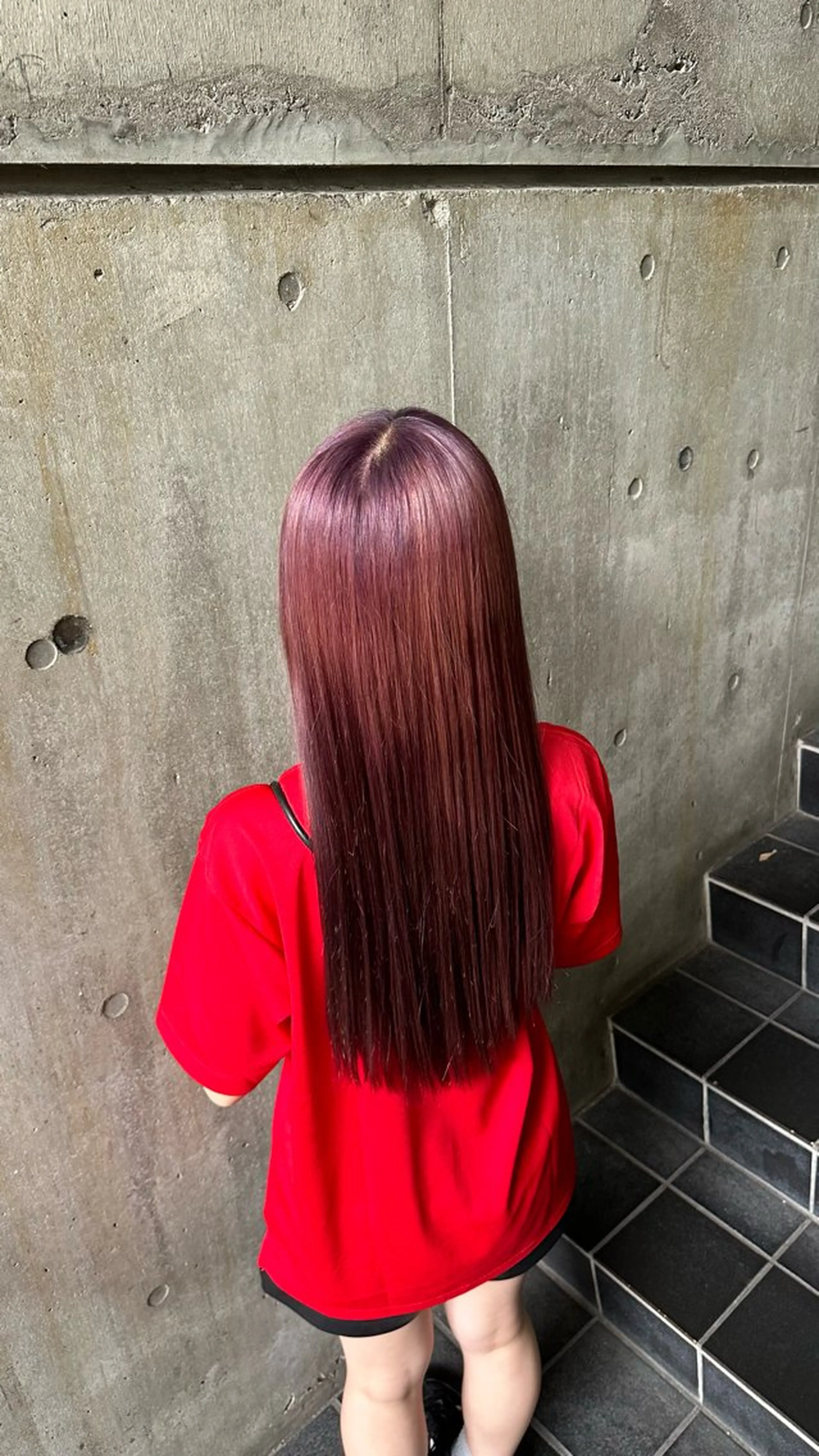 ロング カラー ラベンダーカラー 五十嵐 圭音のヘアスタイル