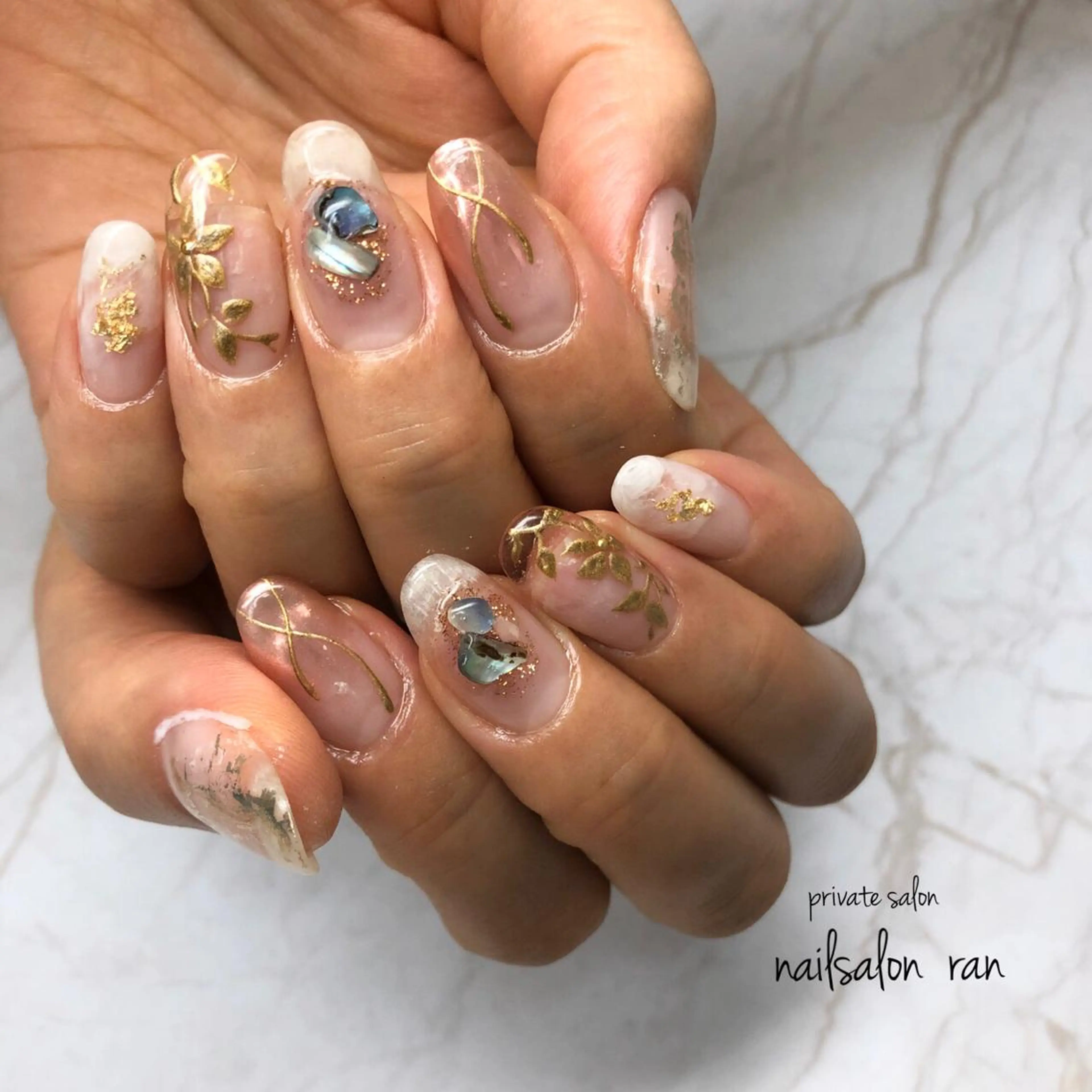 ネイル クリアネイル 持ち込み nailsalon ranのネイルデザイン