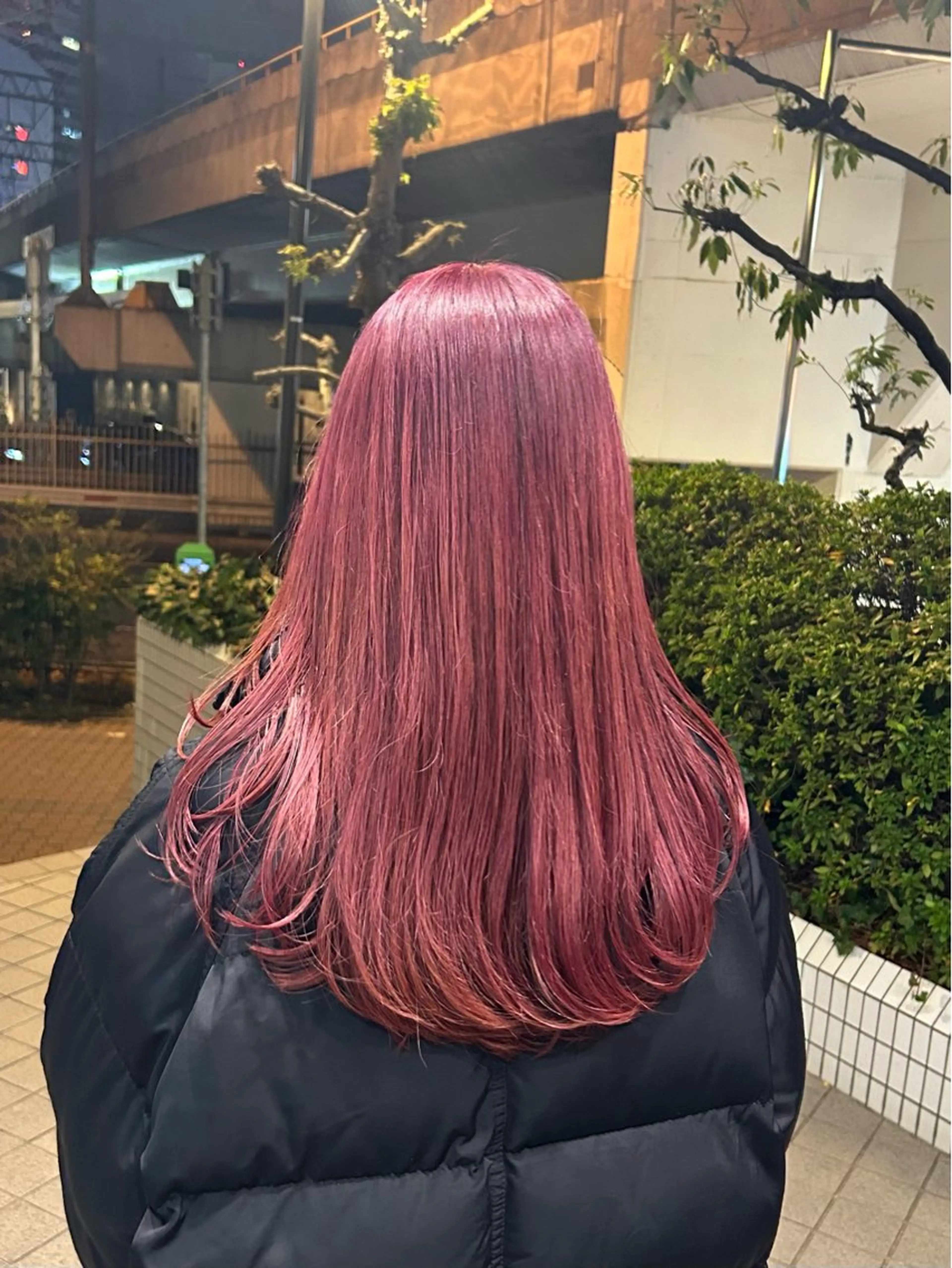 ロング カラー ブリーチ ピンクカラー ヘアカラー nana/ボブ/ レイヤー/梅田のヘアスタイル