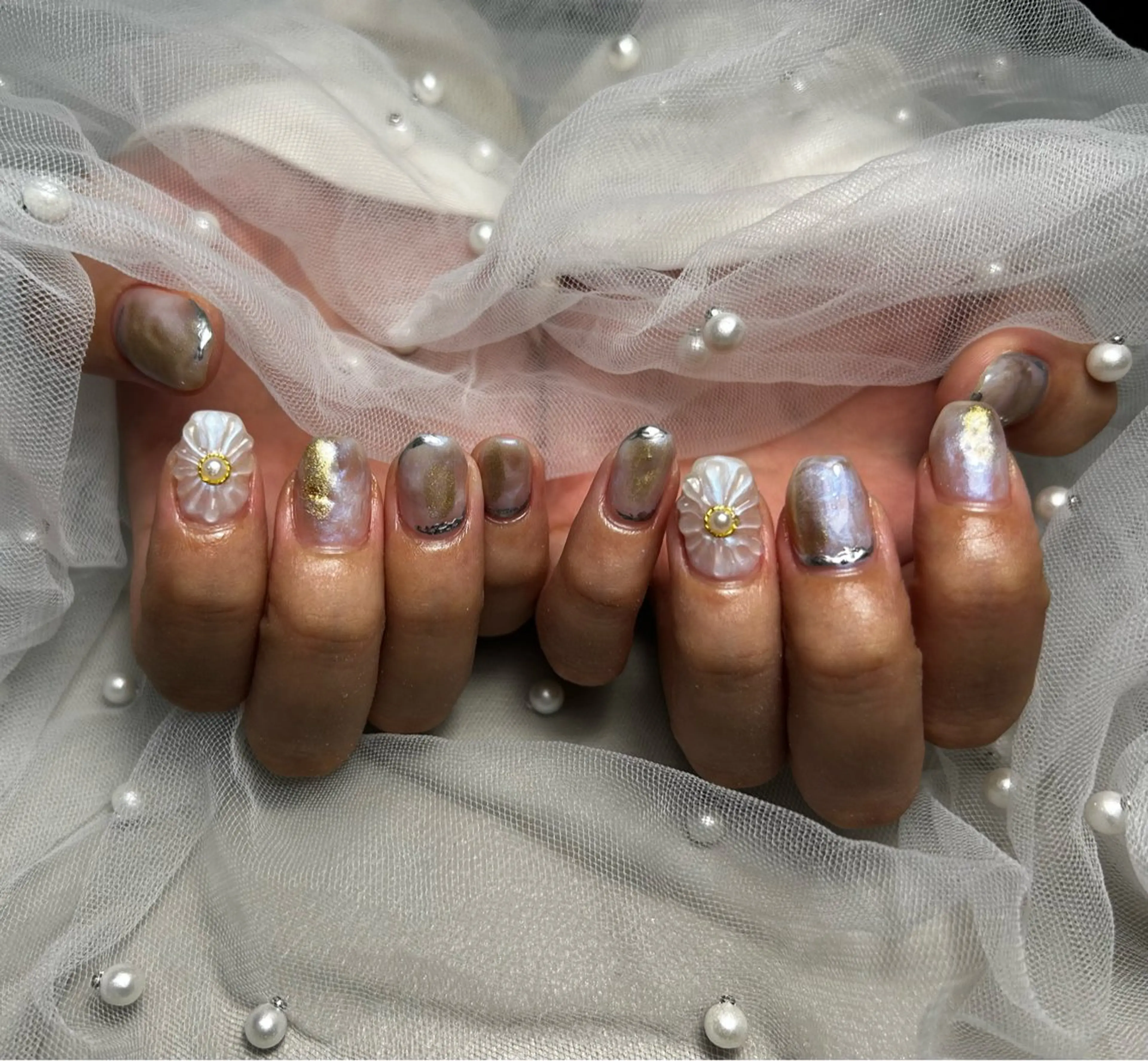 ネイル 持ち込み ハンドネイル 佐藤 友里絵のネイルデザイン