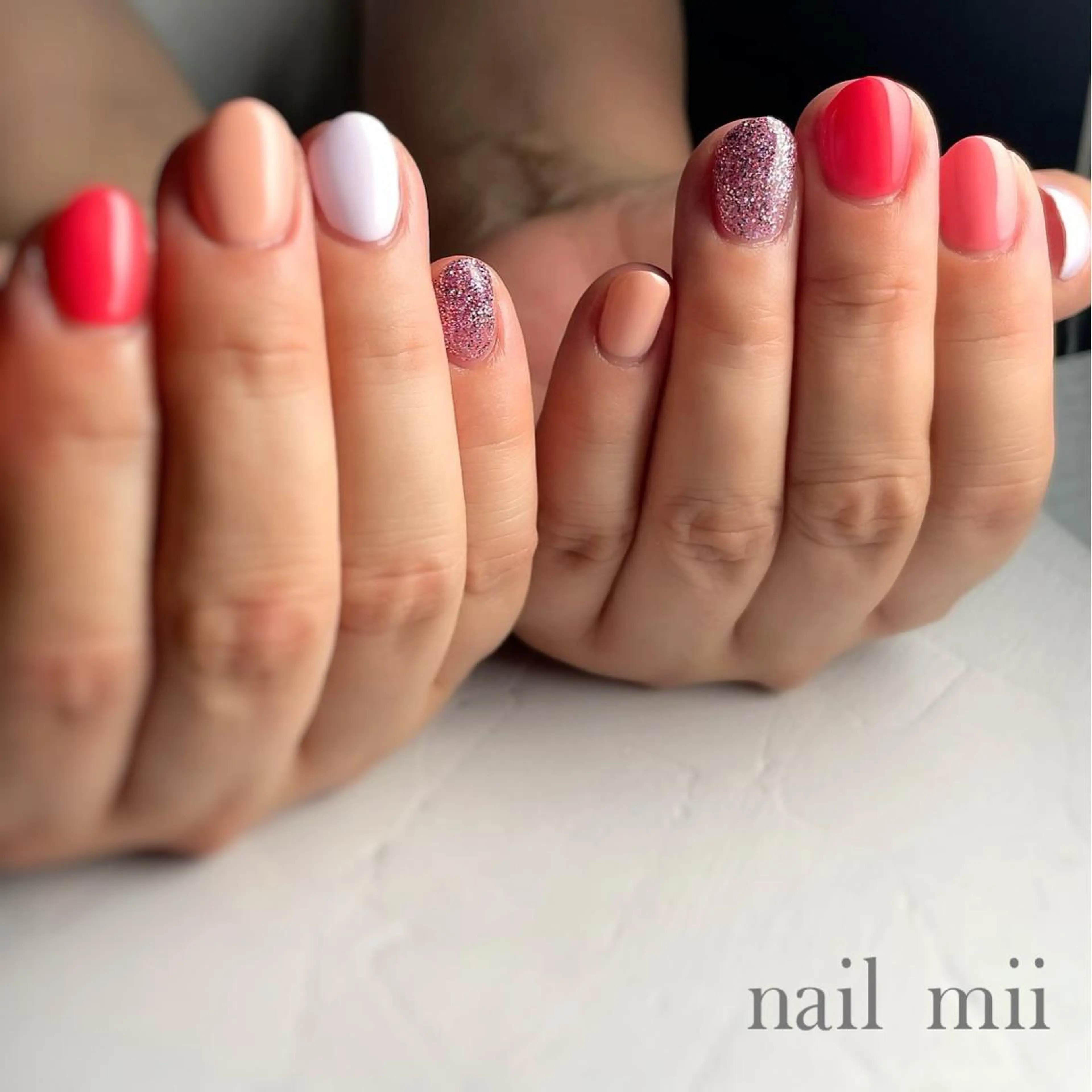 ネイル ラメ(グリッター) ワンカラーネイル nail mii HIROMIのネイルデザイン