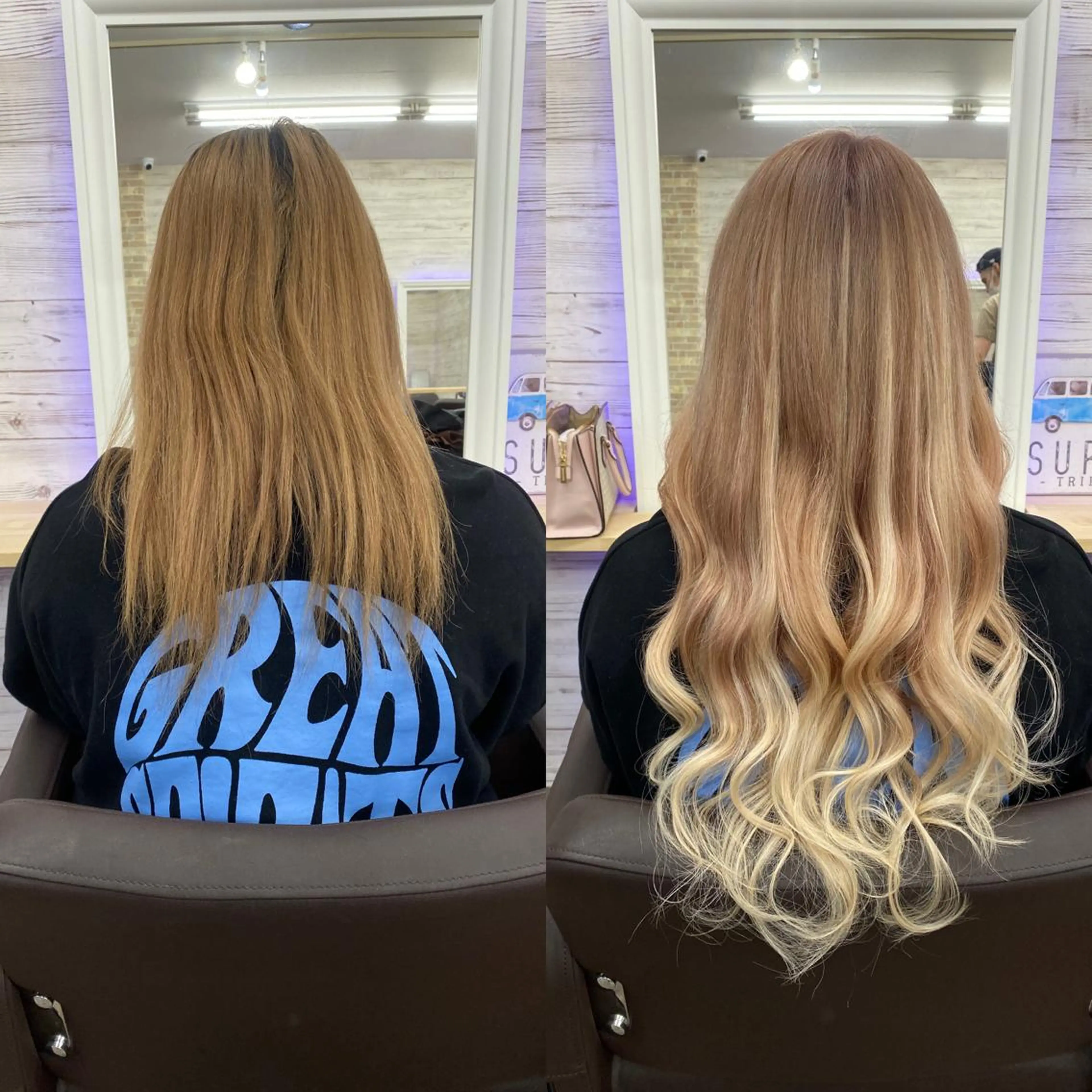 セミロング カラー ヘアアレンジ アイブロウ ショートボブ 編み込みエクステ シールエクステ セミロングパーマ バレイヤージュ LAVENDIA 初音のヘアスタイル