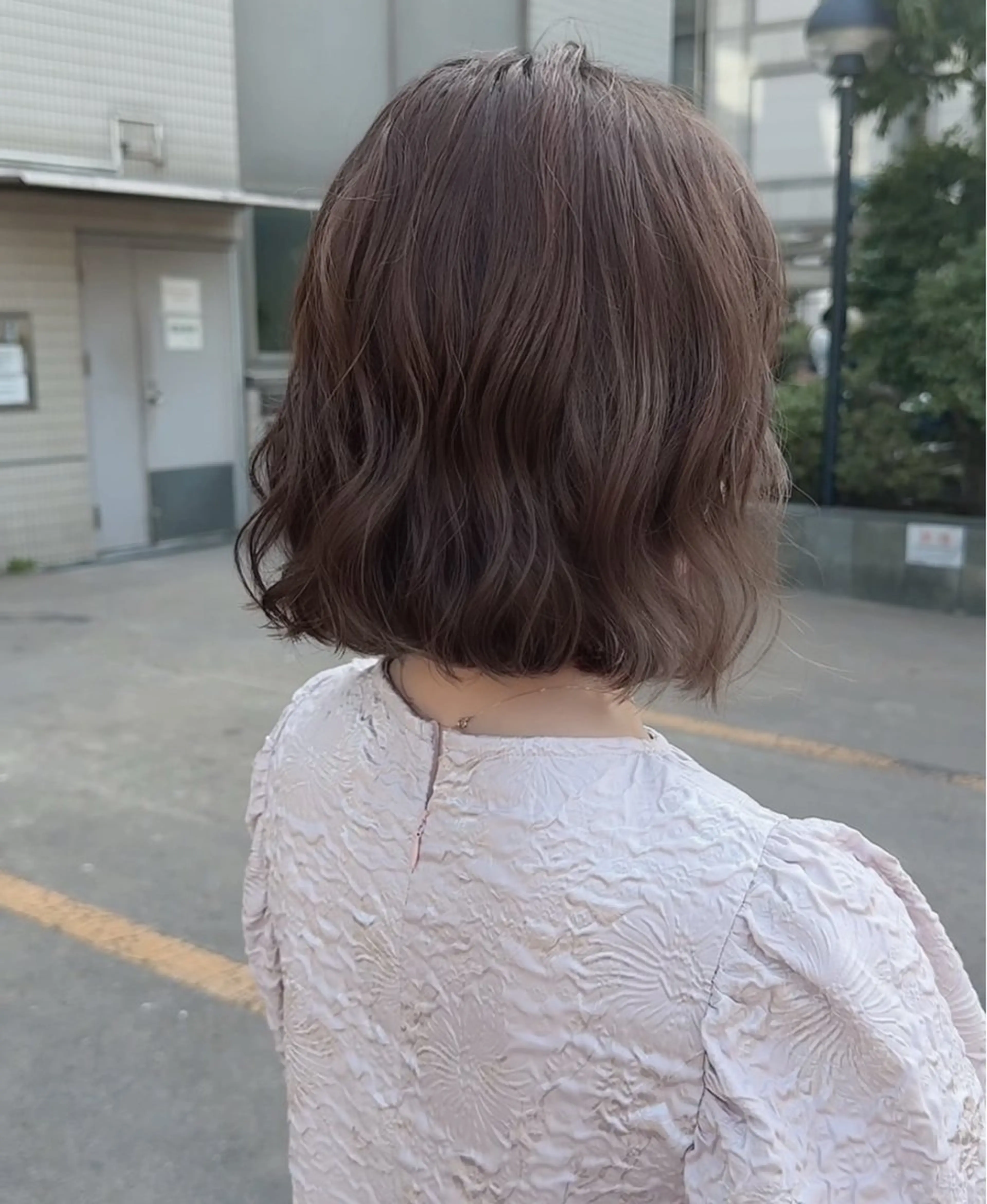 ミディアム パーマ ミディアムパーマ ボブ コテ巻き風パーマ SHONOのヘアスタイル