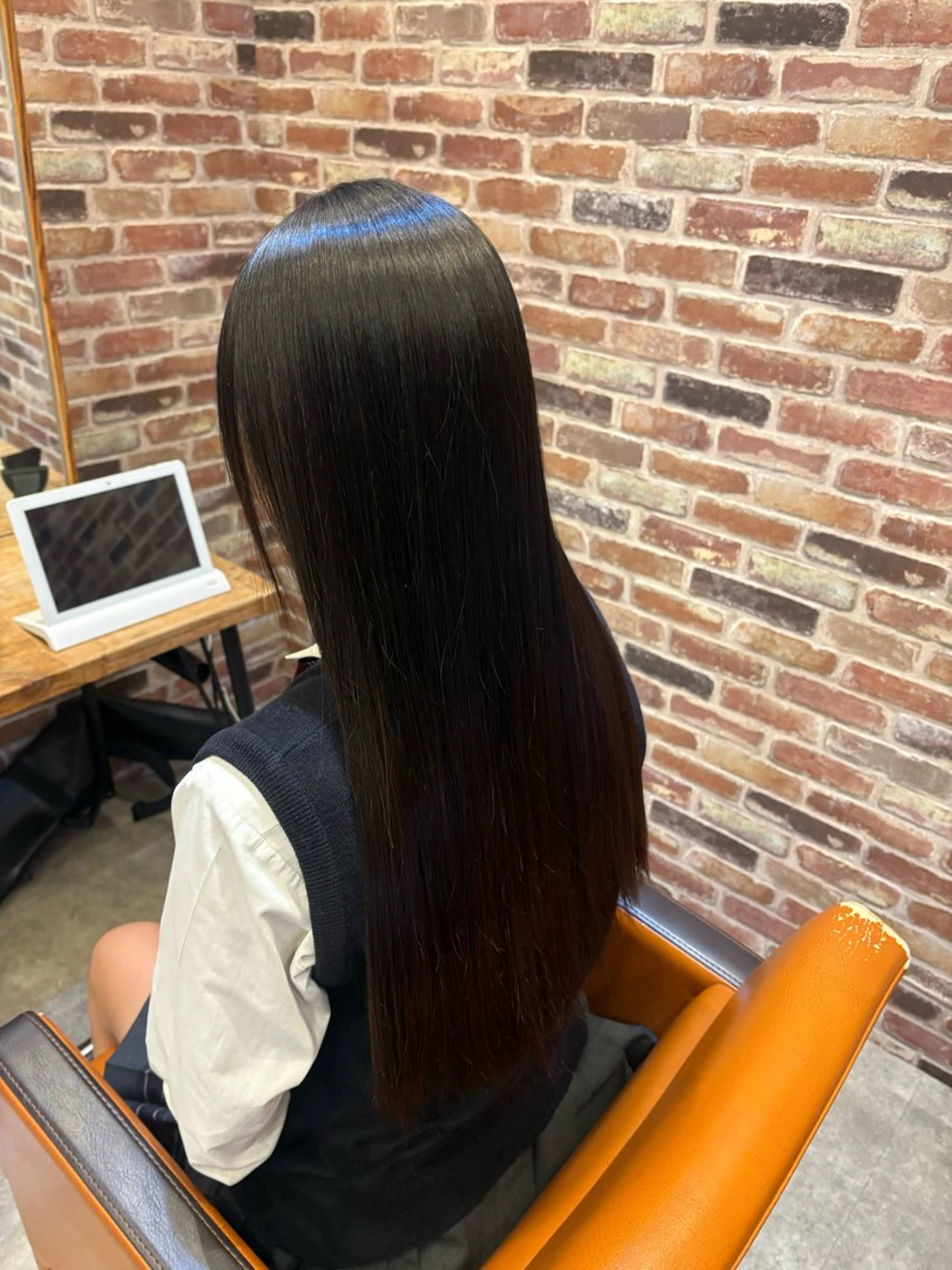 ロング 縮毛矯正 Agu hair Reaのヘアスタイル