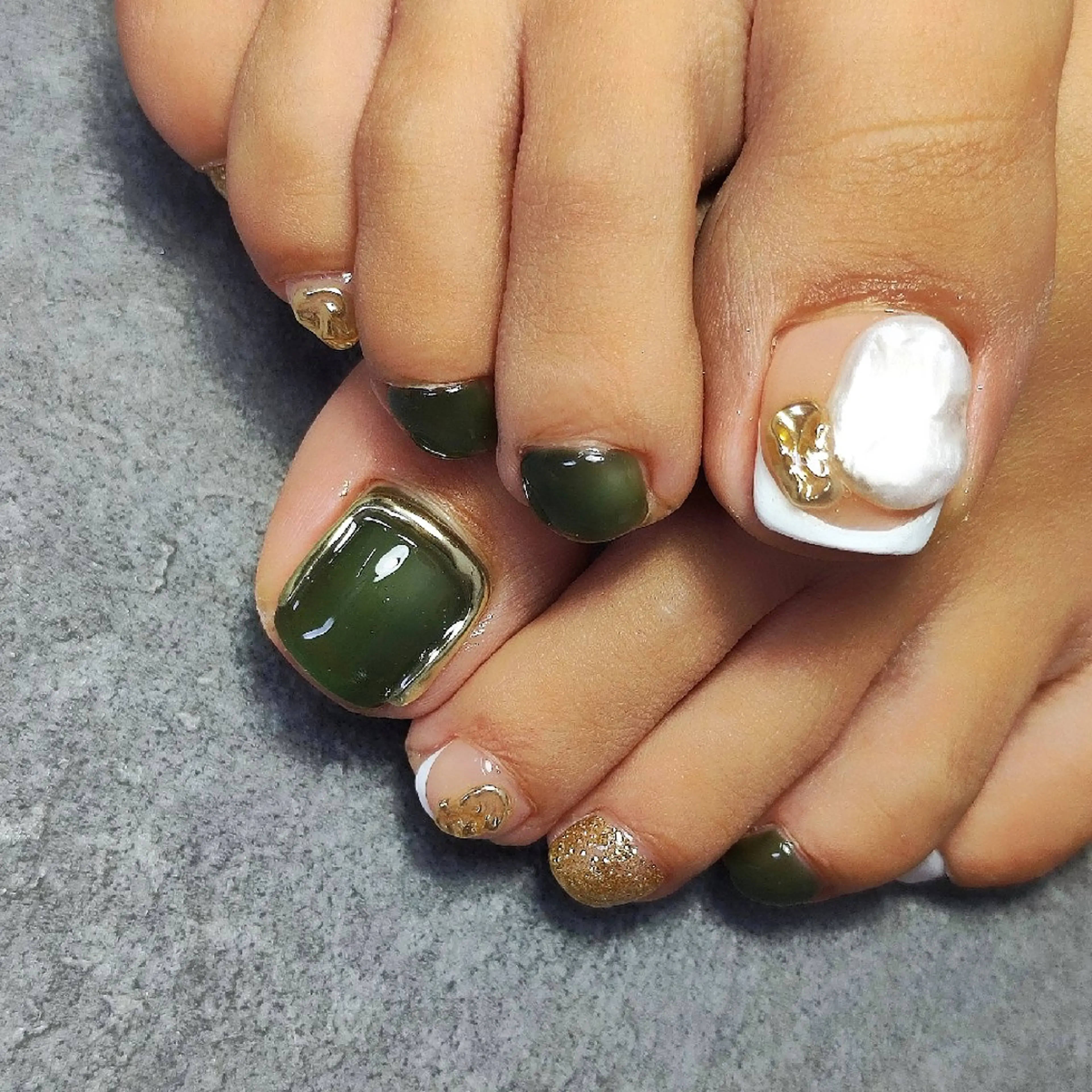 ネイル アートネイル ミラーネイル フットネイル 個人サロン saltnailのネイルデザイン