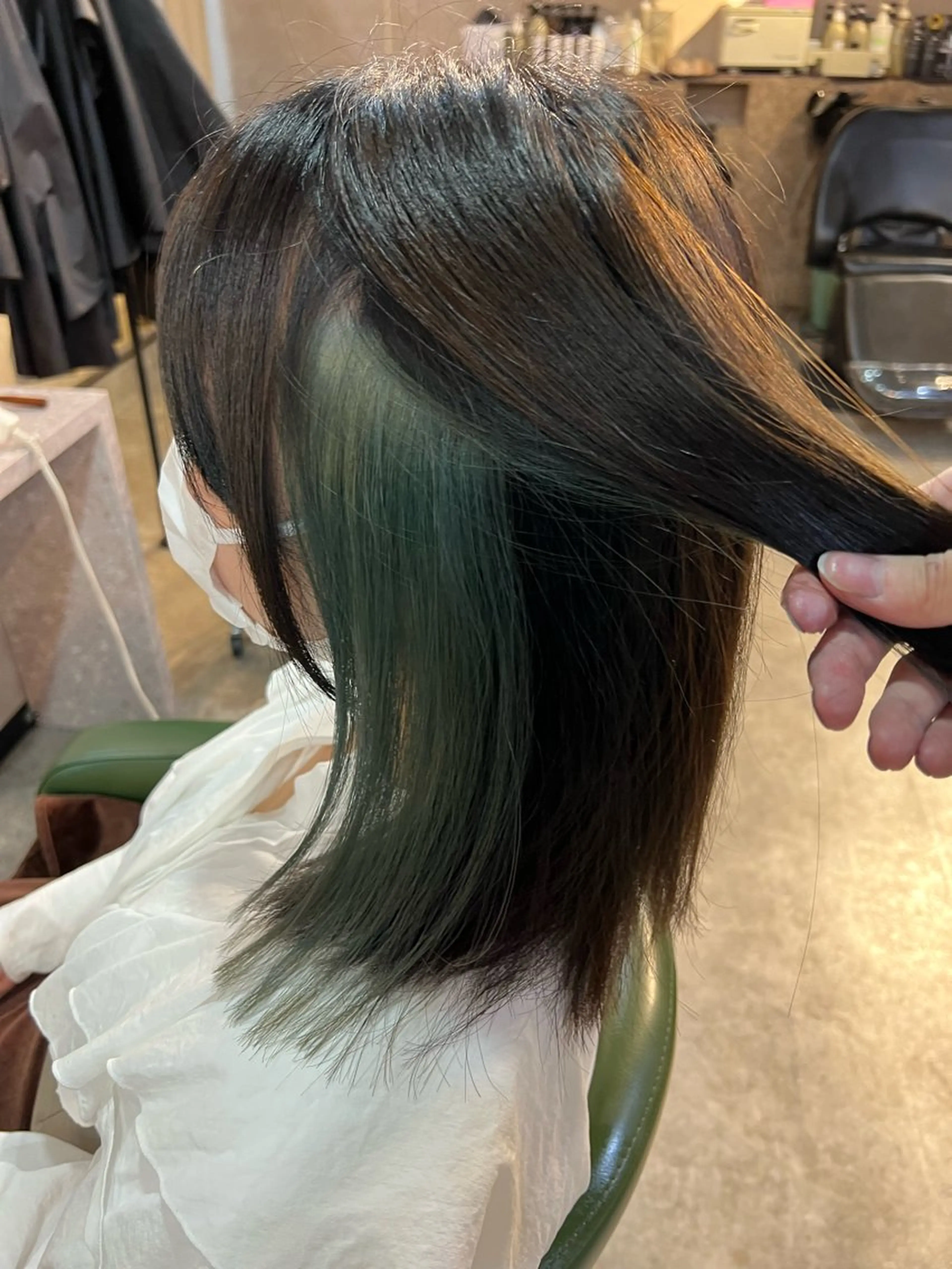 セミロング カラー 水野 亨祐のヘアスタイル