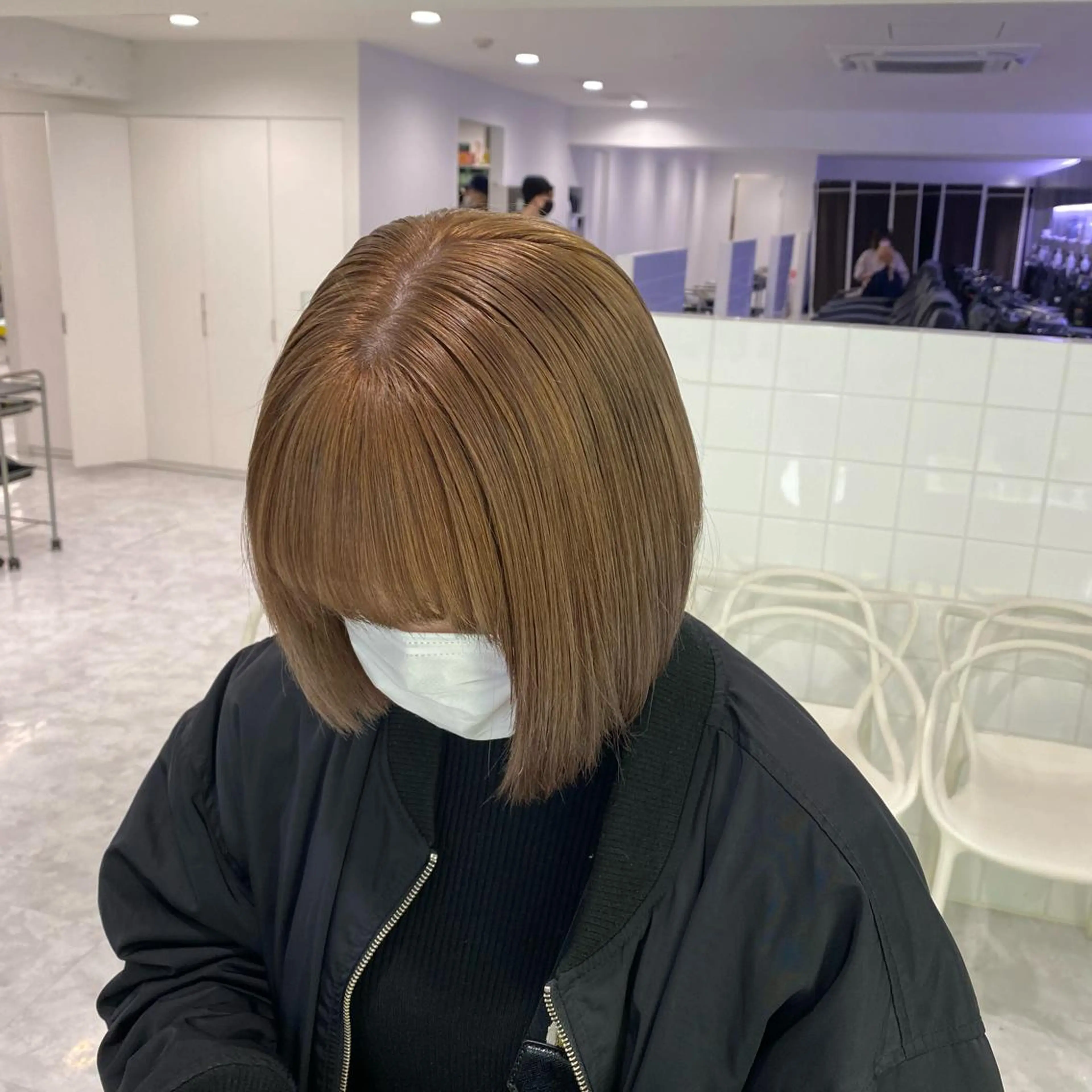 セミロング カラー ヘアアレンジ ヘアカラー トリートメント mai🍑暖色カラー /レイヤー💖のヘアスタイル