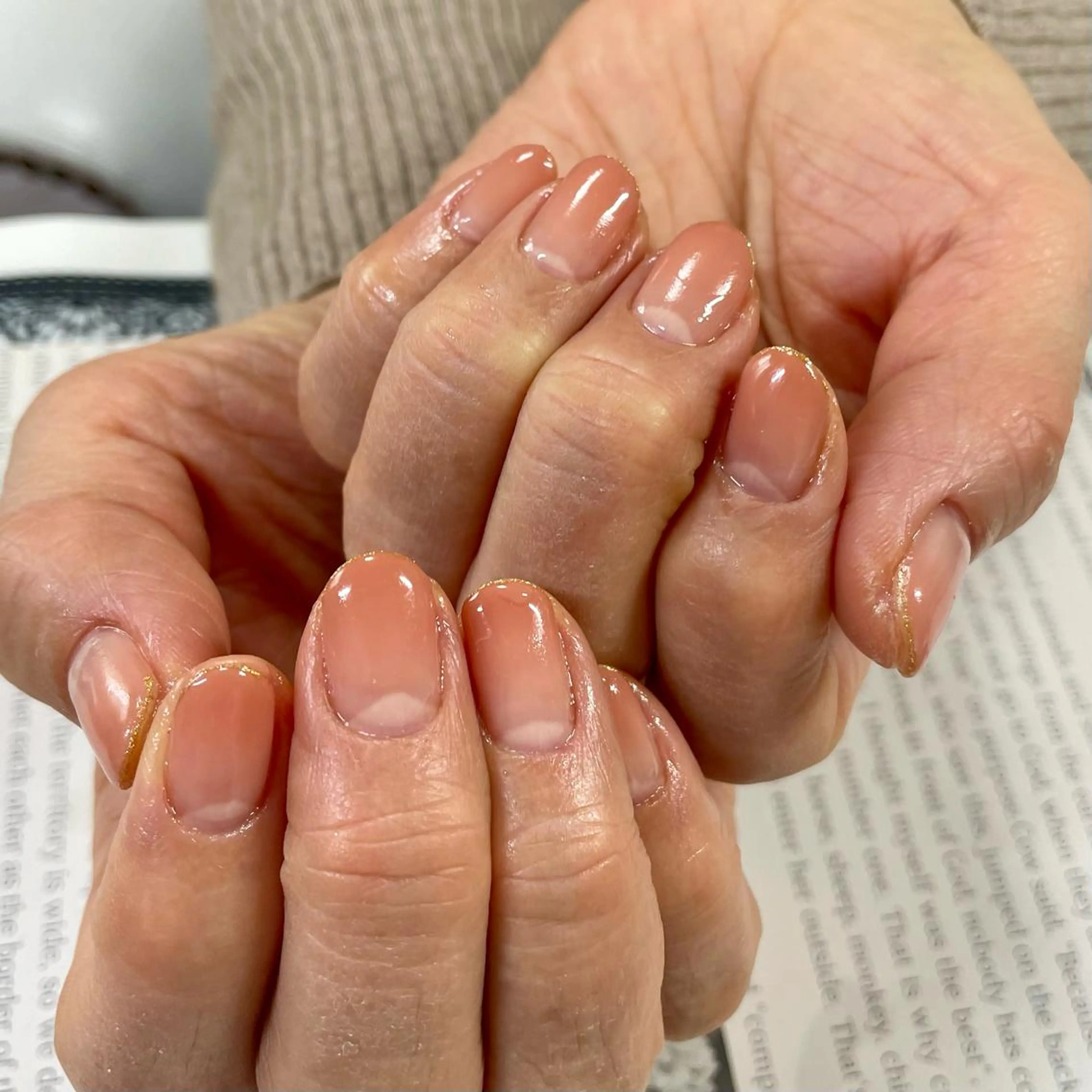 ネイル グラデーション キラキラネイル ラメ(グリッター) 奥園 良恵のネイルデザイン