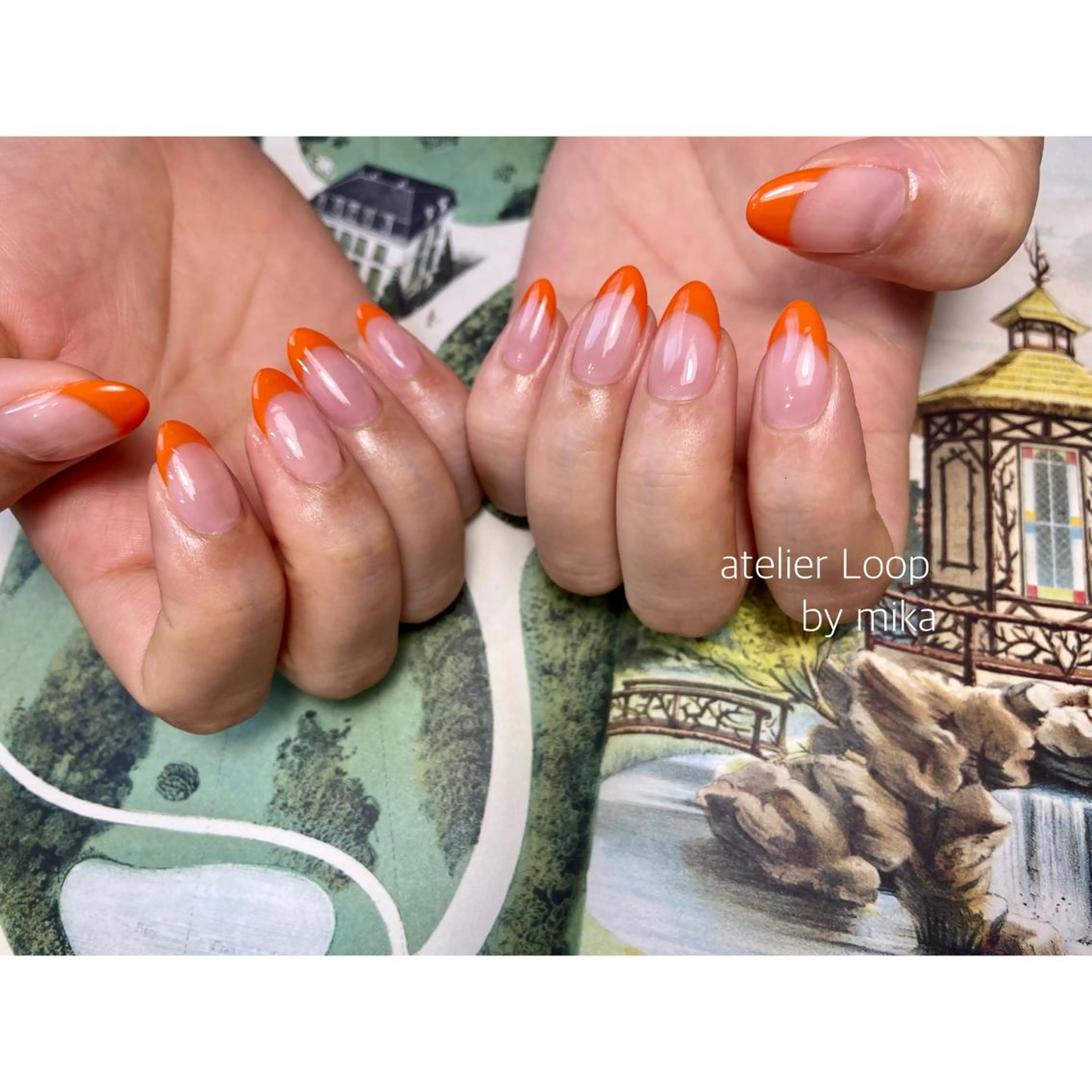 フレンチネイル　（クリアベース）の写真