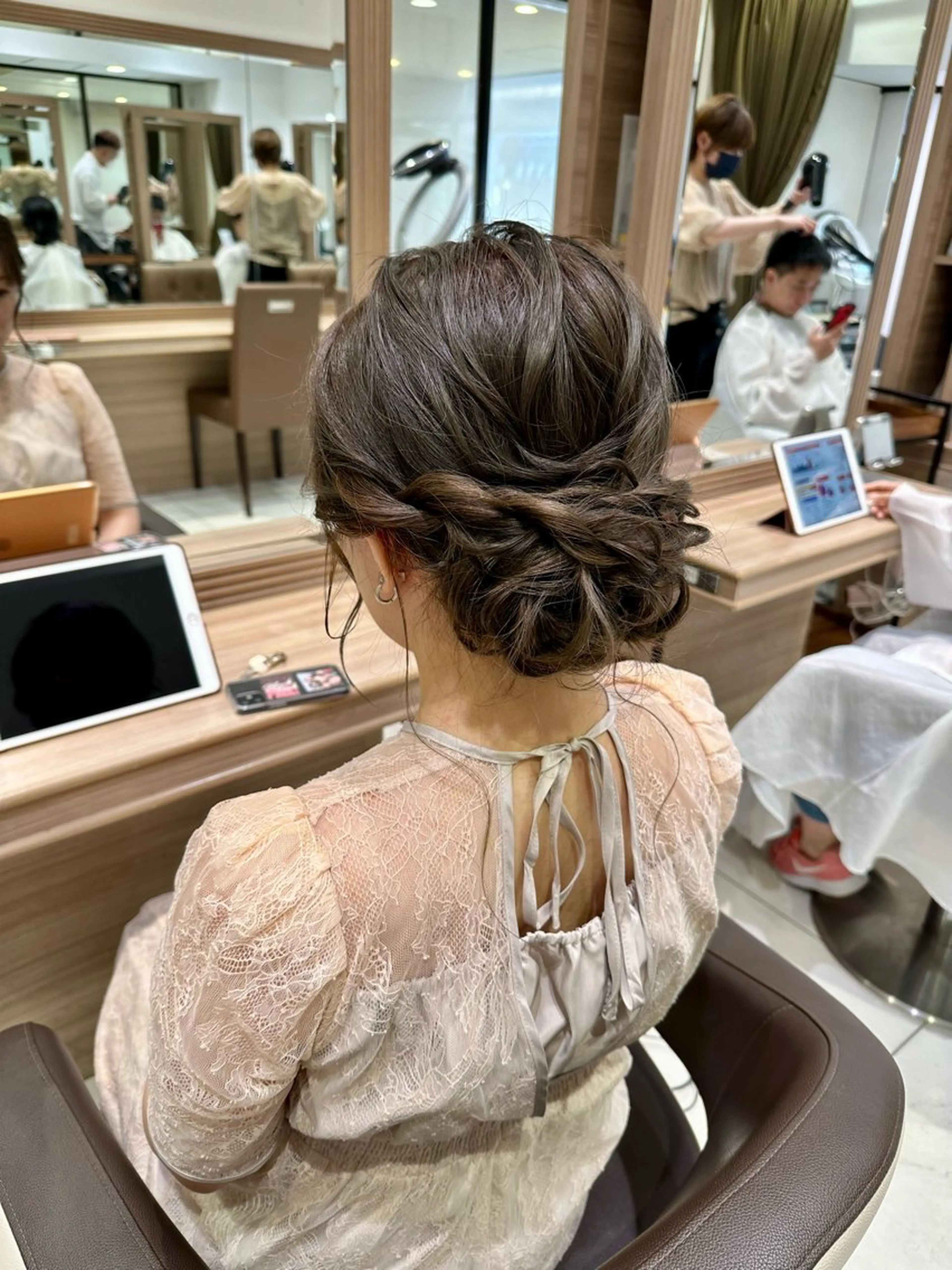 セミロング ヘアアレンジ ヘアセット/メンズ パーマChihoのヘアスタイル