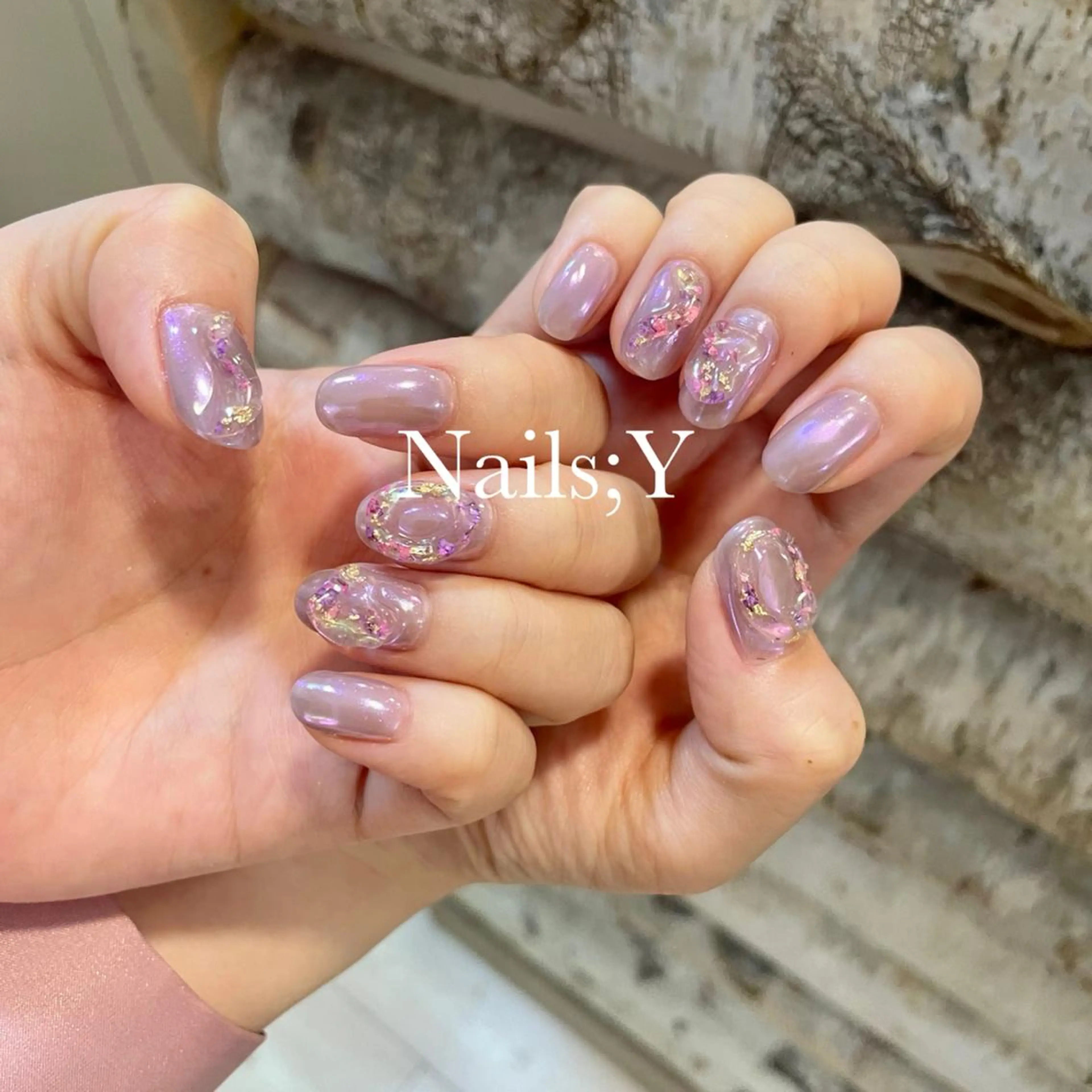 ネイル オーロラネイル ジェルネイル パラジェル yo koのネイルデザイン