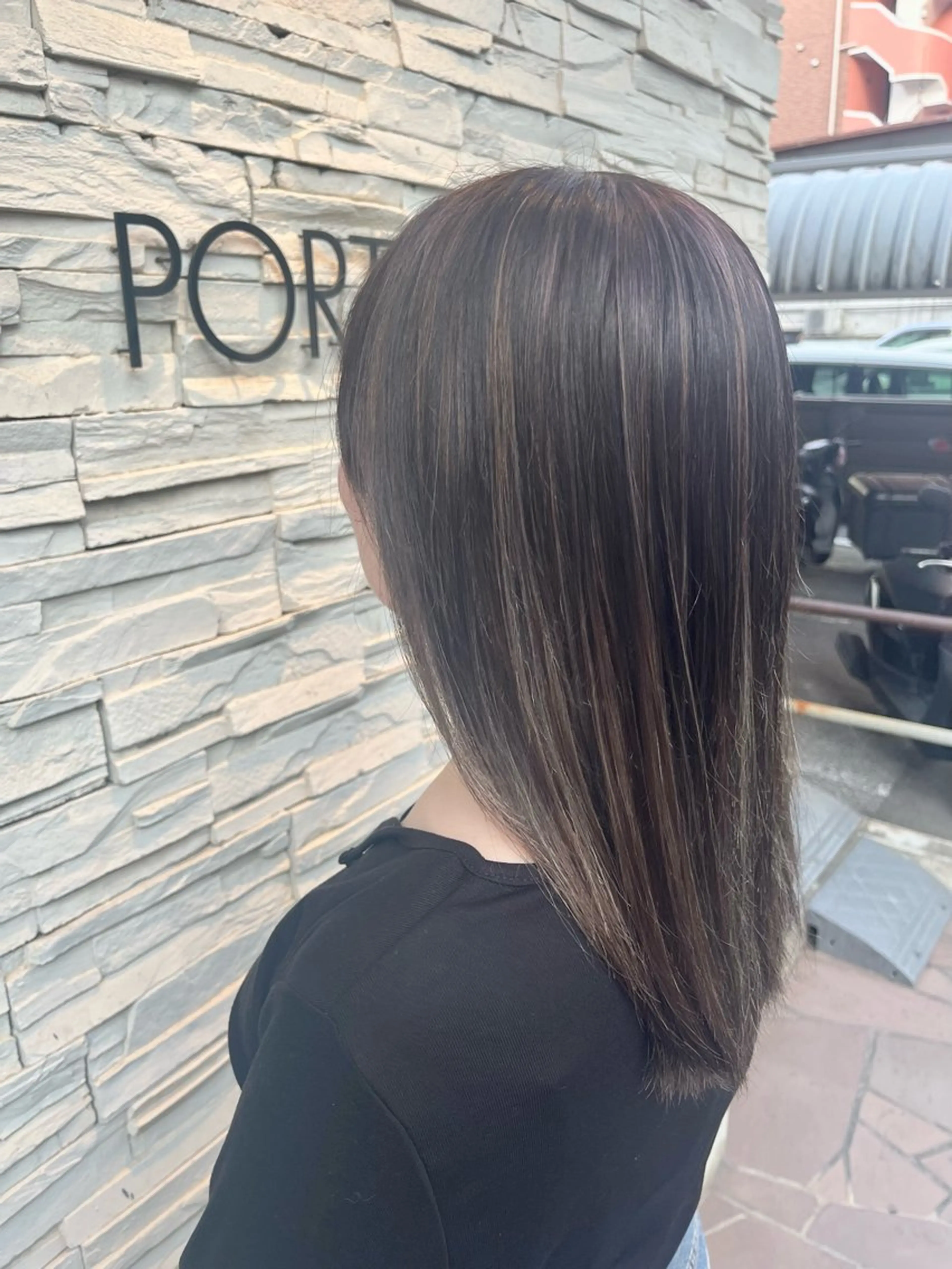 セミロング カラー グラデーションカラー ハイライトカラー パープルカラー シルバー ハイライト 🟦メンズ特化🟦 たかしま　あさひのヘアスタイル