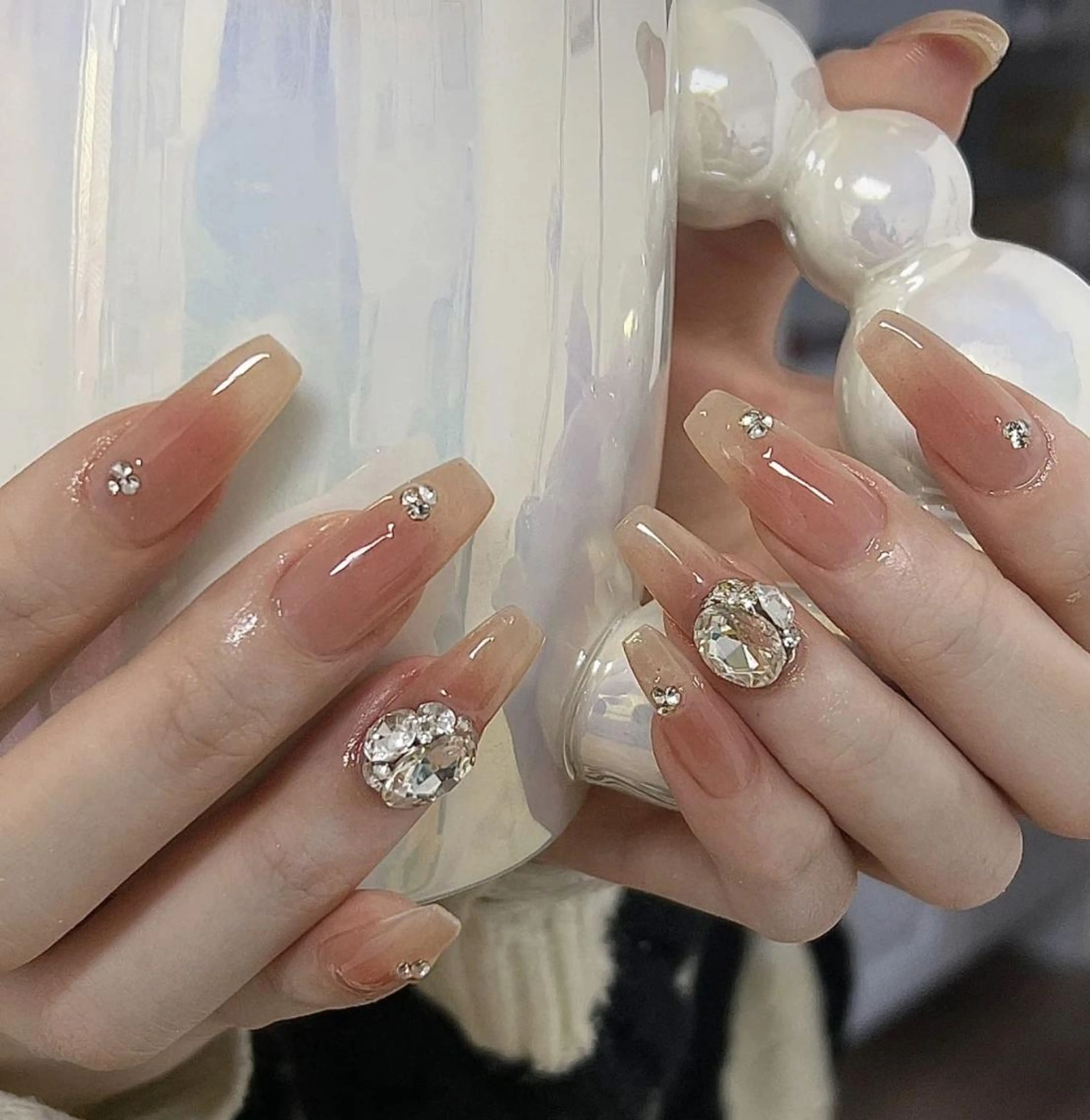 ネイル アートネイル 長さ出し ネイルチップ Queens ひなのネイルデザイン