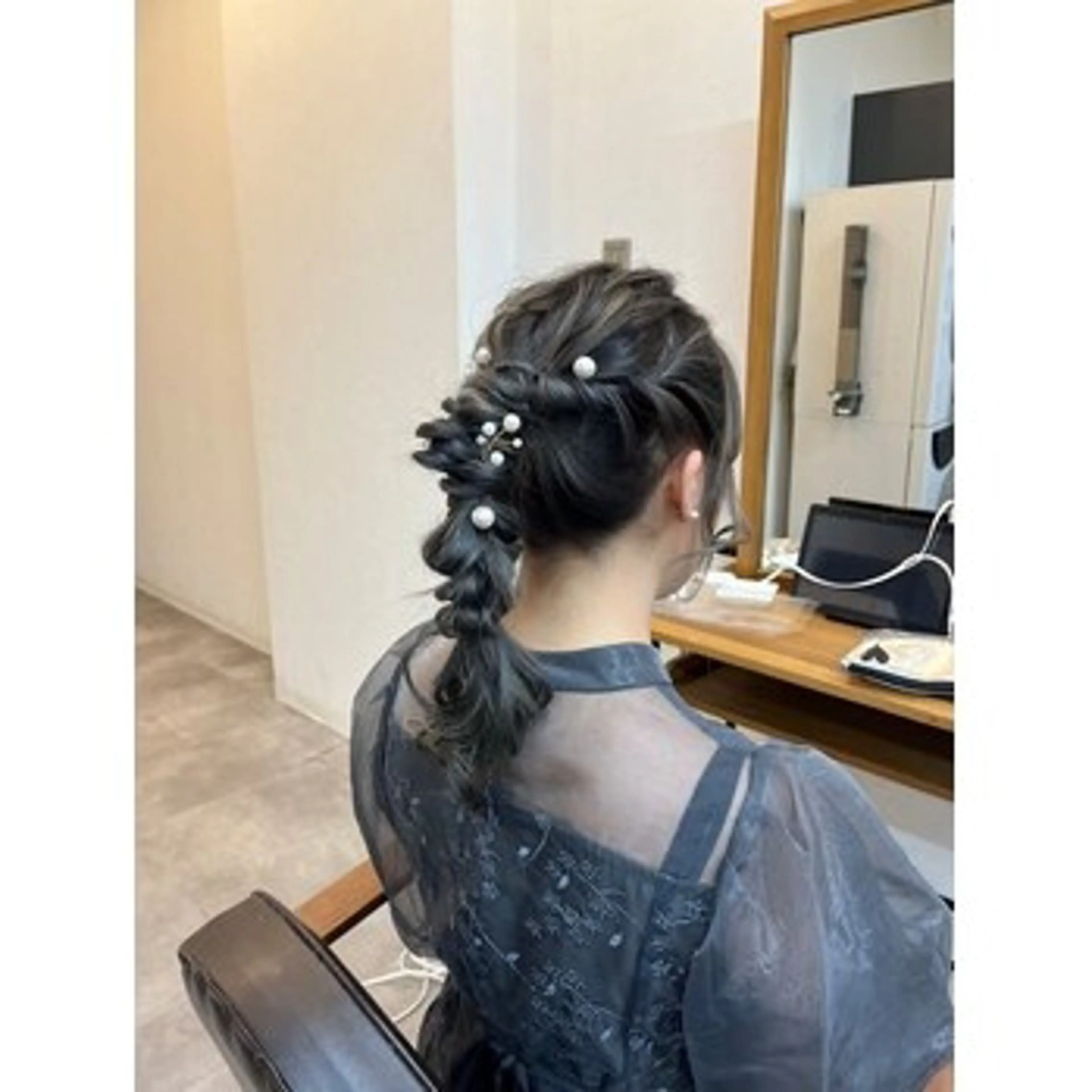 浜田りほ Luxbe 博多バスターミナルのヘアスタイル