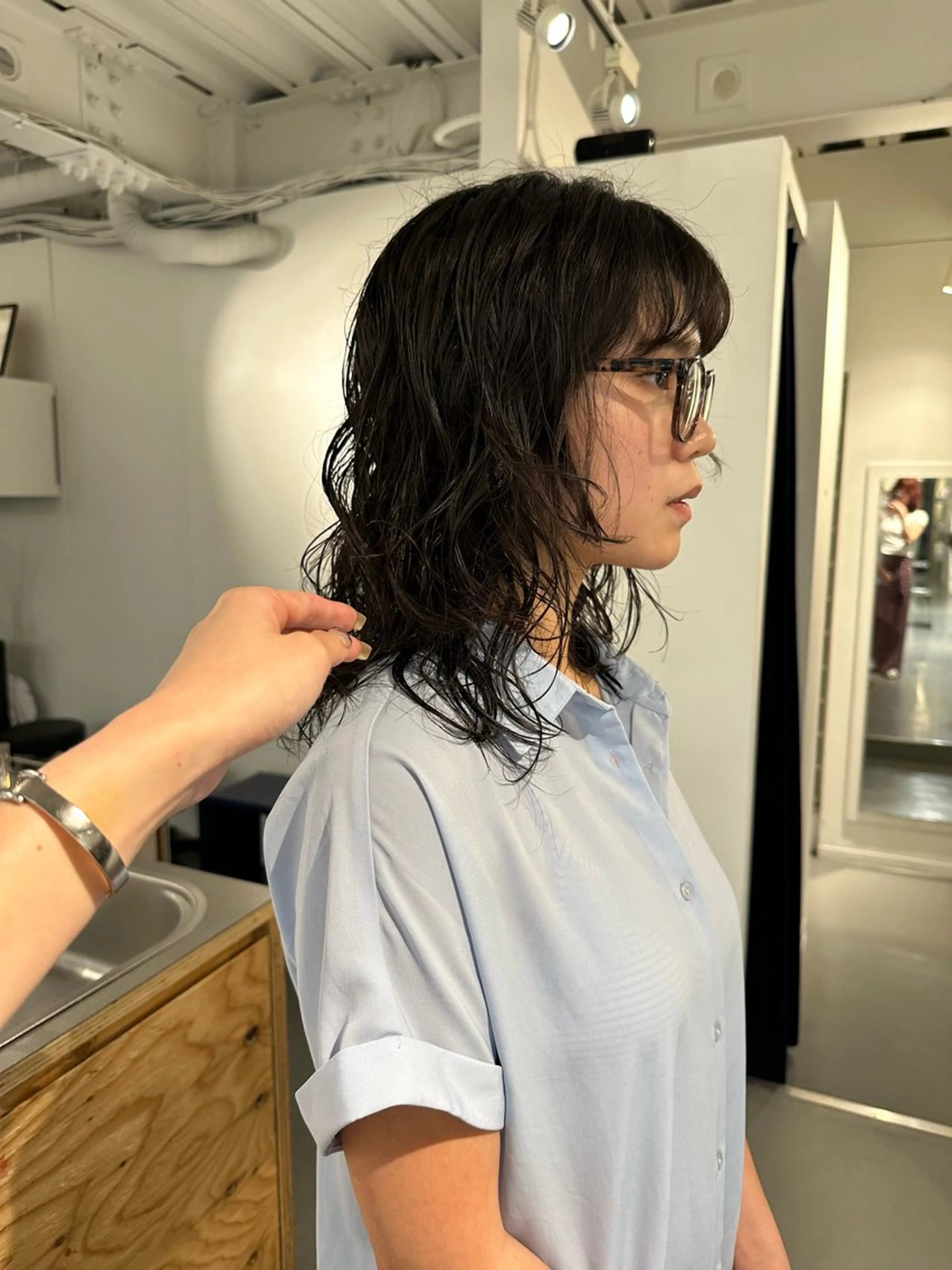 ミディアム パーマ カット パーマ お悩み解決パーマ hana🩰のヘアスタイル