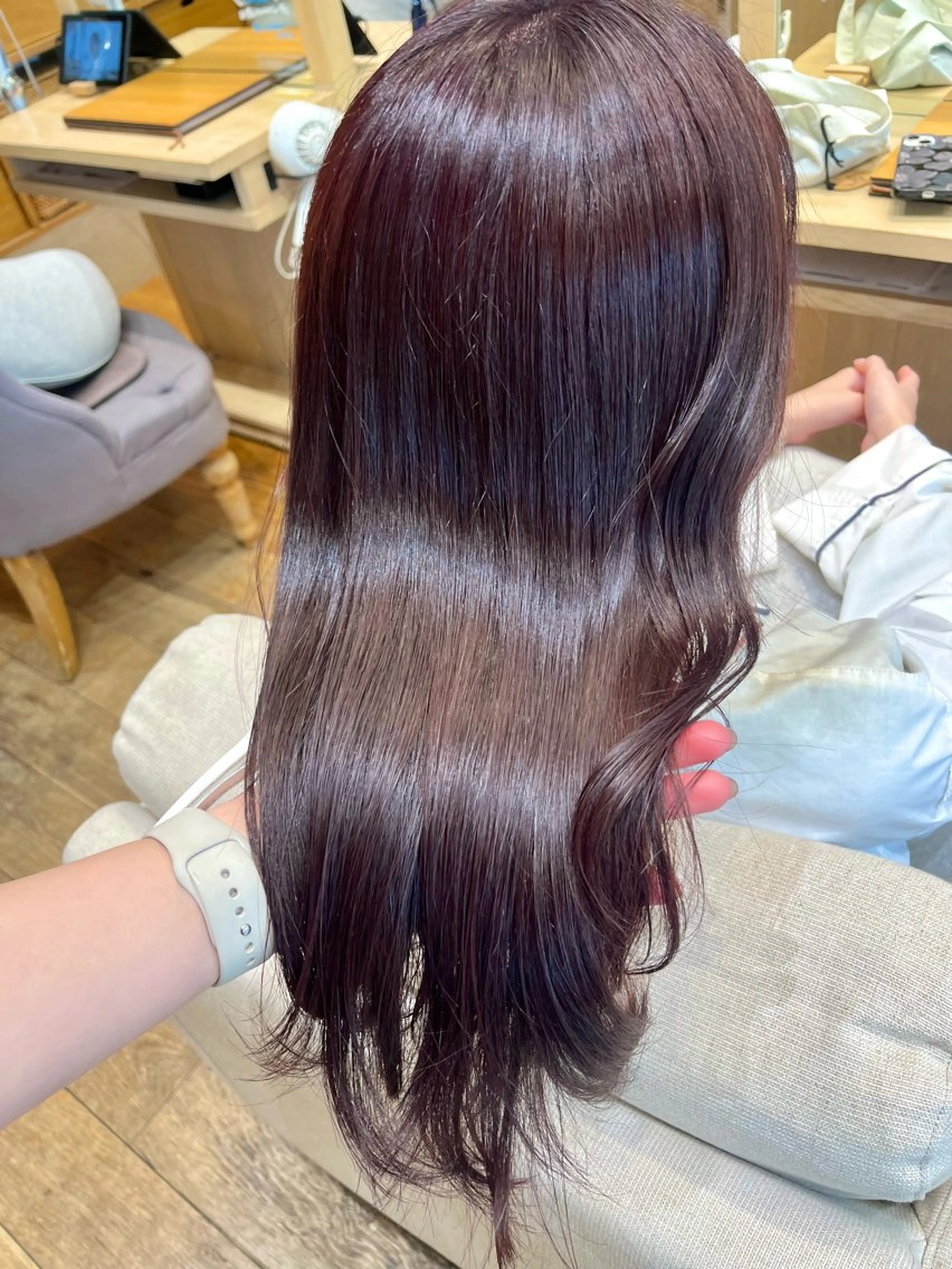 セミロング カラー レッドカラー ヘアカラー 暖色カラー/ダブル カラー/名古屋/辻のヘアスタイル