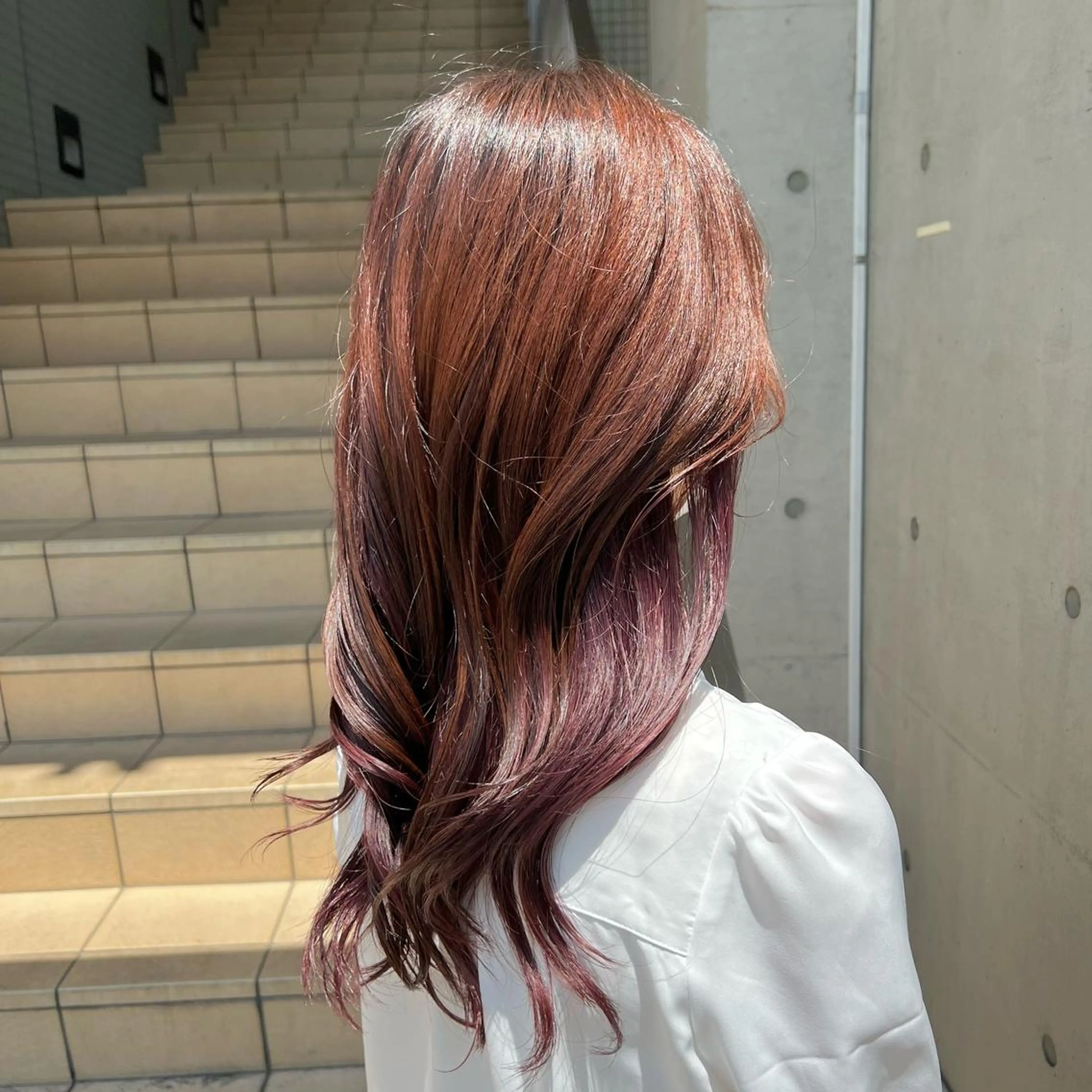 ロング カラー ブラウンカラー ピンクカラー ピンクブラウン ヘアカラー トリートメント stylist 🐶内藤 成香のヘアスタイル