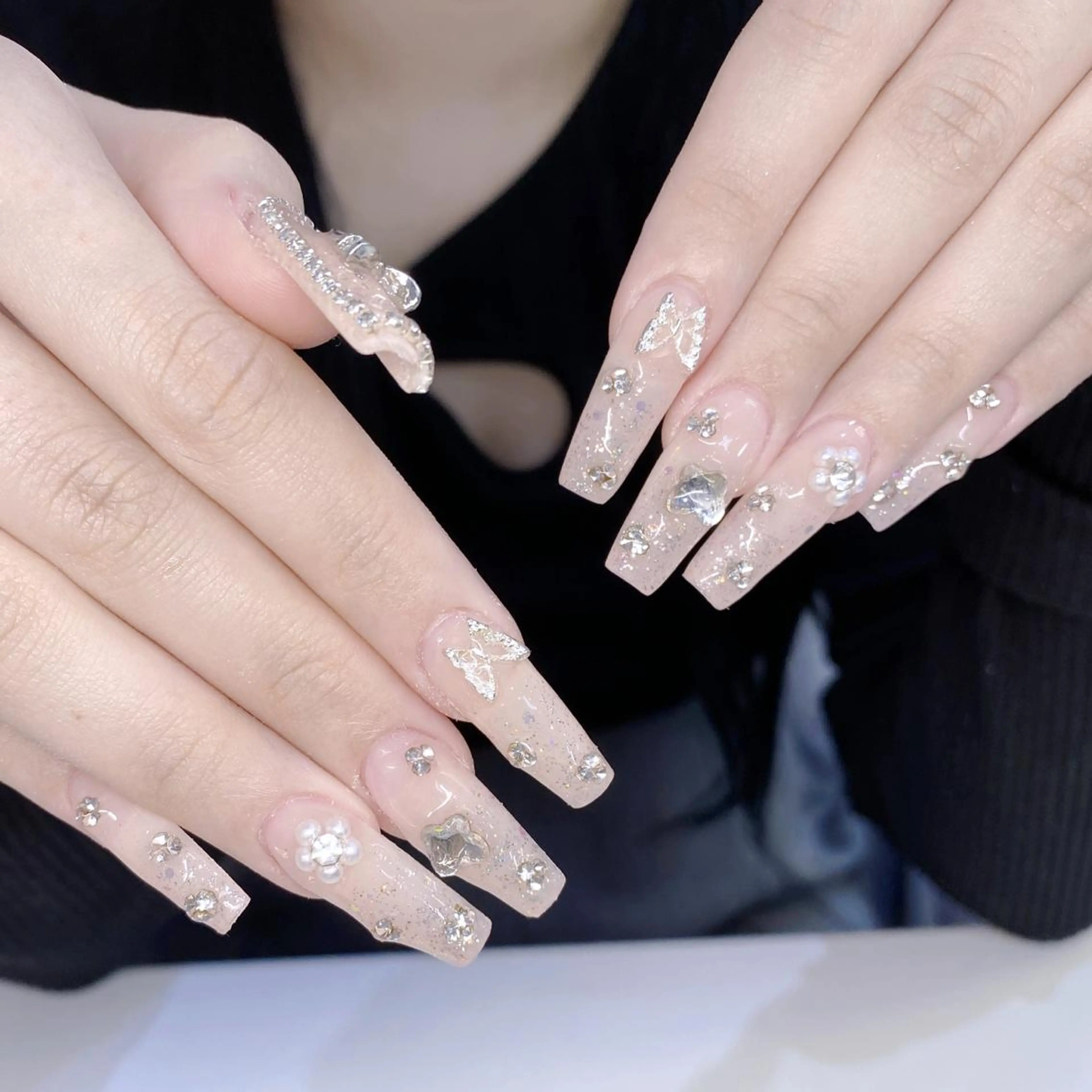 ネイル ハート 韓国ネイル 夏ネイル ワンホンネイル ハンドネイル Melody Nail所属・Melody  3D/スカルプ専門店のネイルデザイン