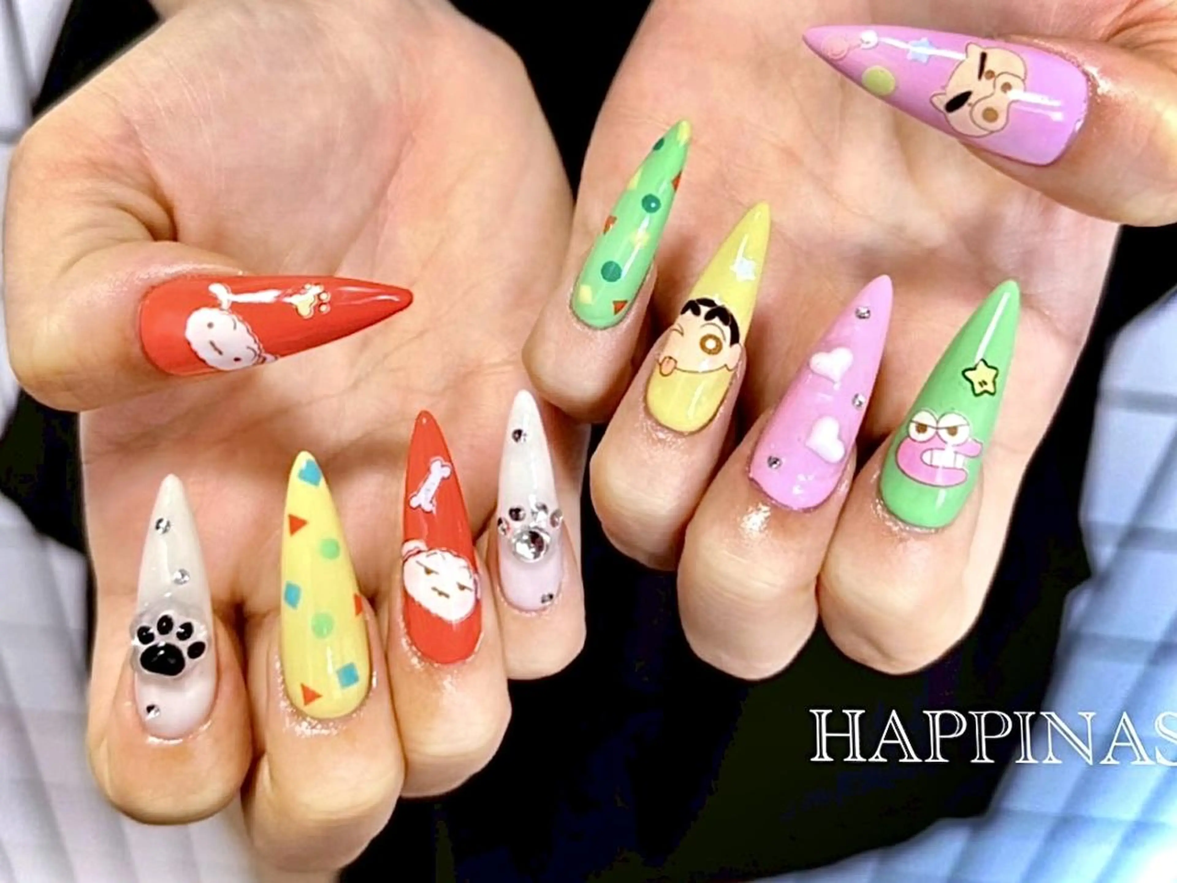 ネイル スカルプネイル ハンドネイル HAPPINAS ののかのネイルデザイン