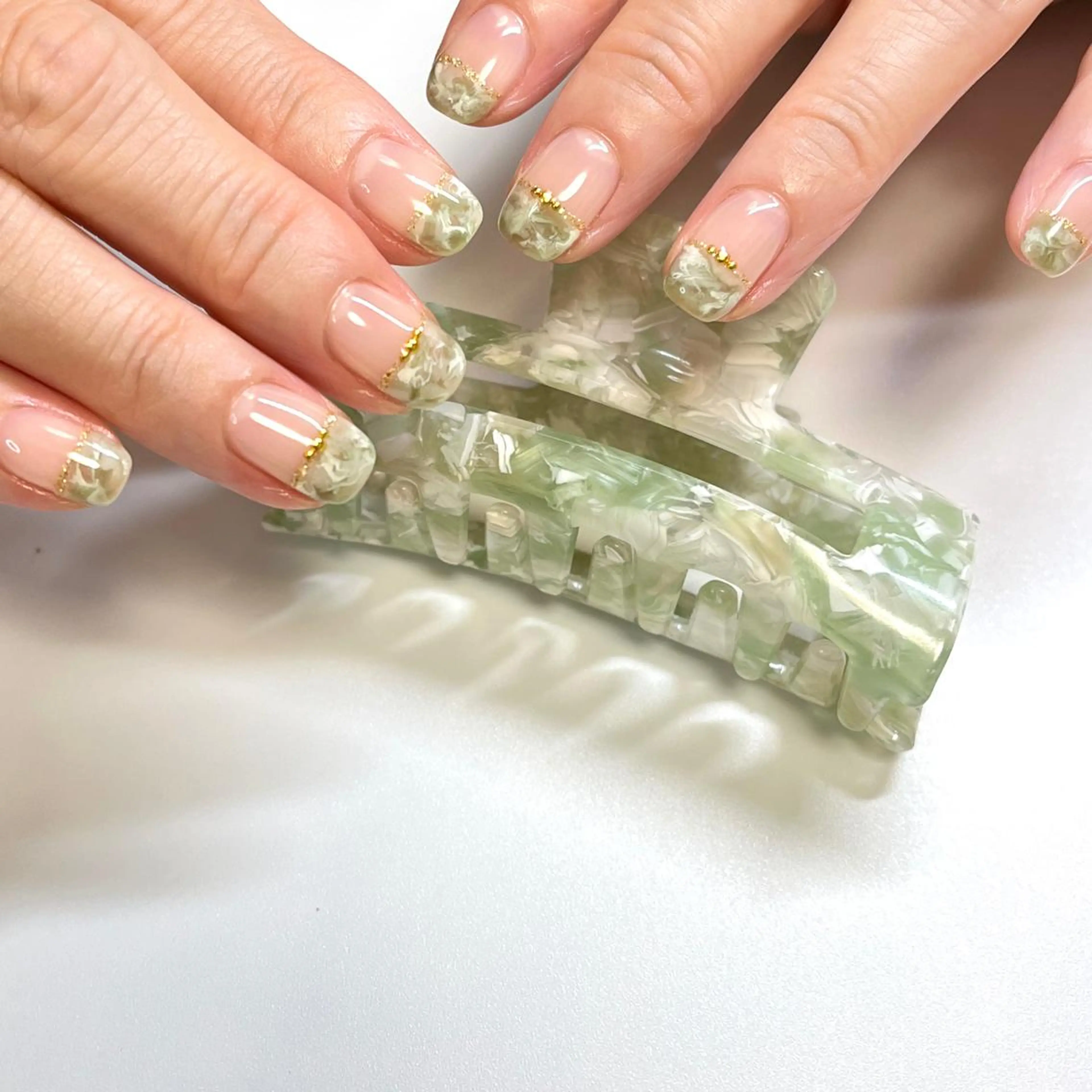 ネイル クリアネイル フレンチネイル ハンドネイル Nail Rinonのネイルデザイン