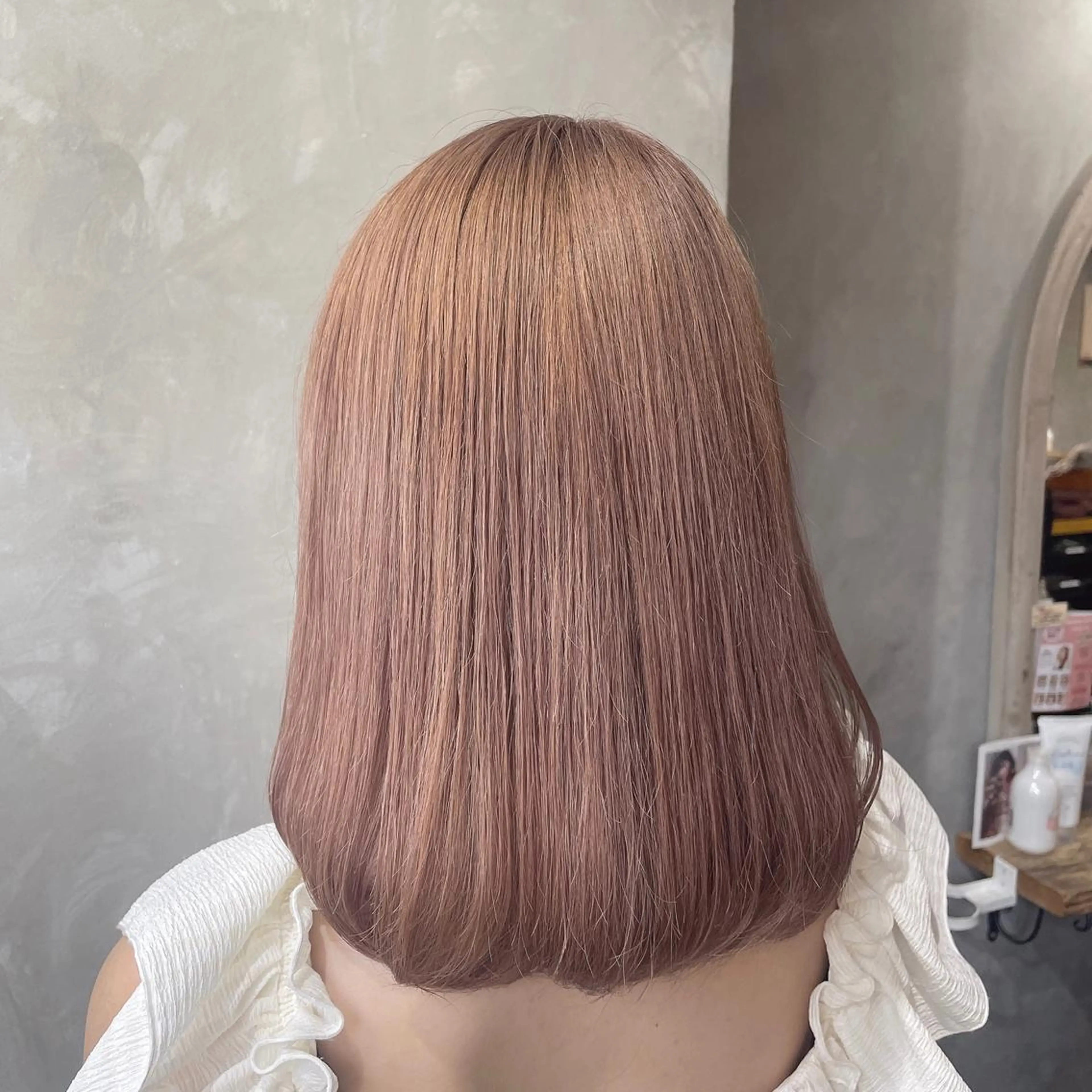 ミディアム カラー ヘアカラー 梅田美容室 山崎海波のヘアスタイル