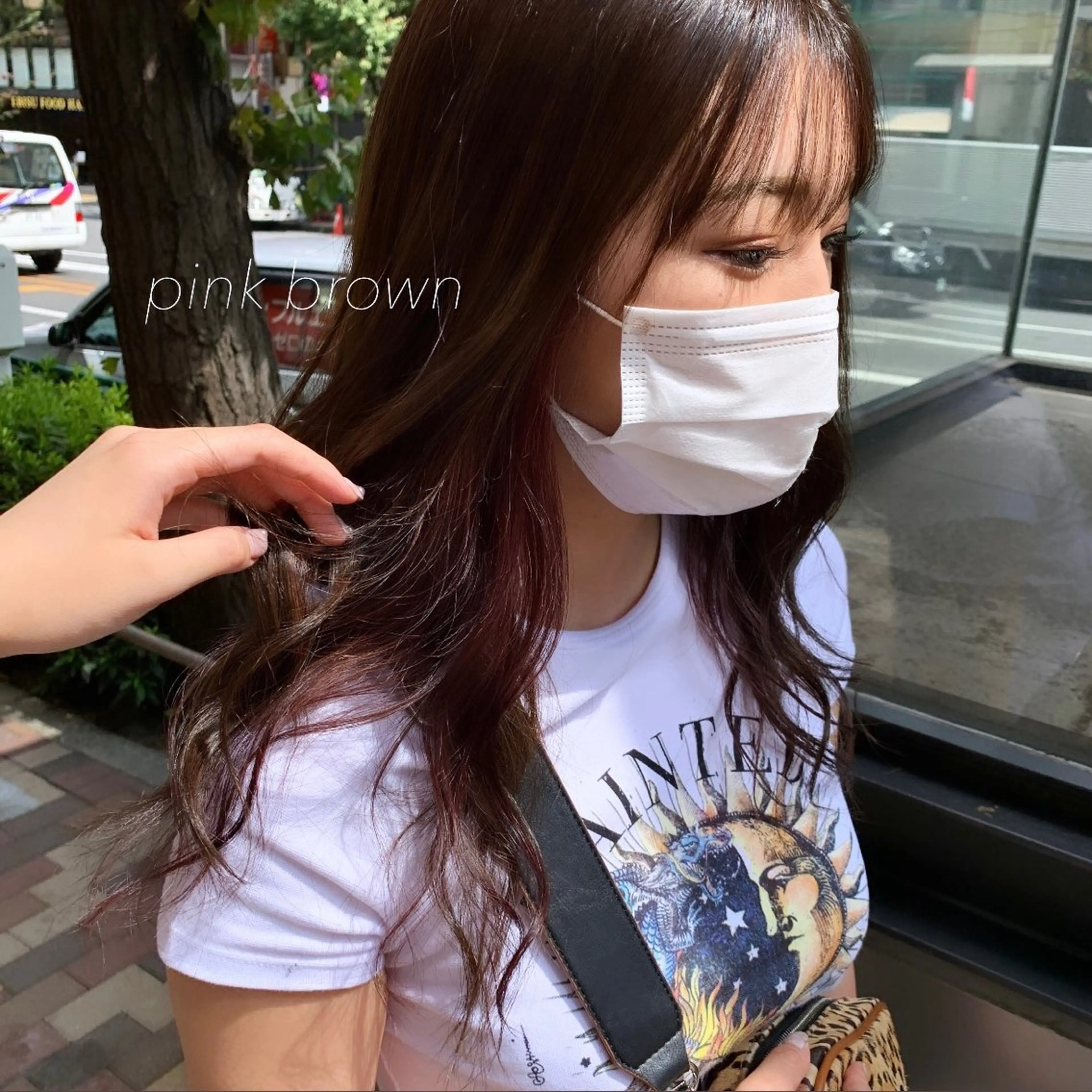ロング カラー ブラウンカラー ピンクカラー ピンクブラウン 似合わせカット得意 💛RENA💛のヘアスタイル