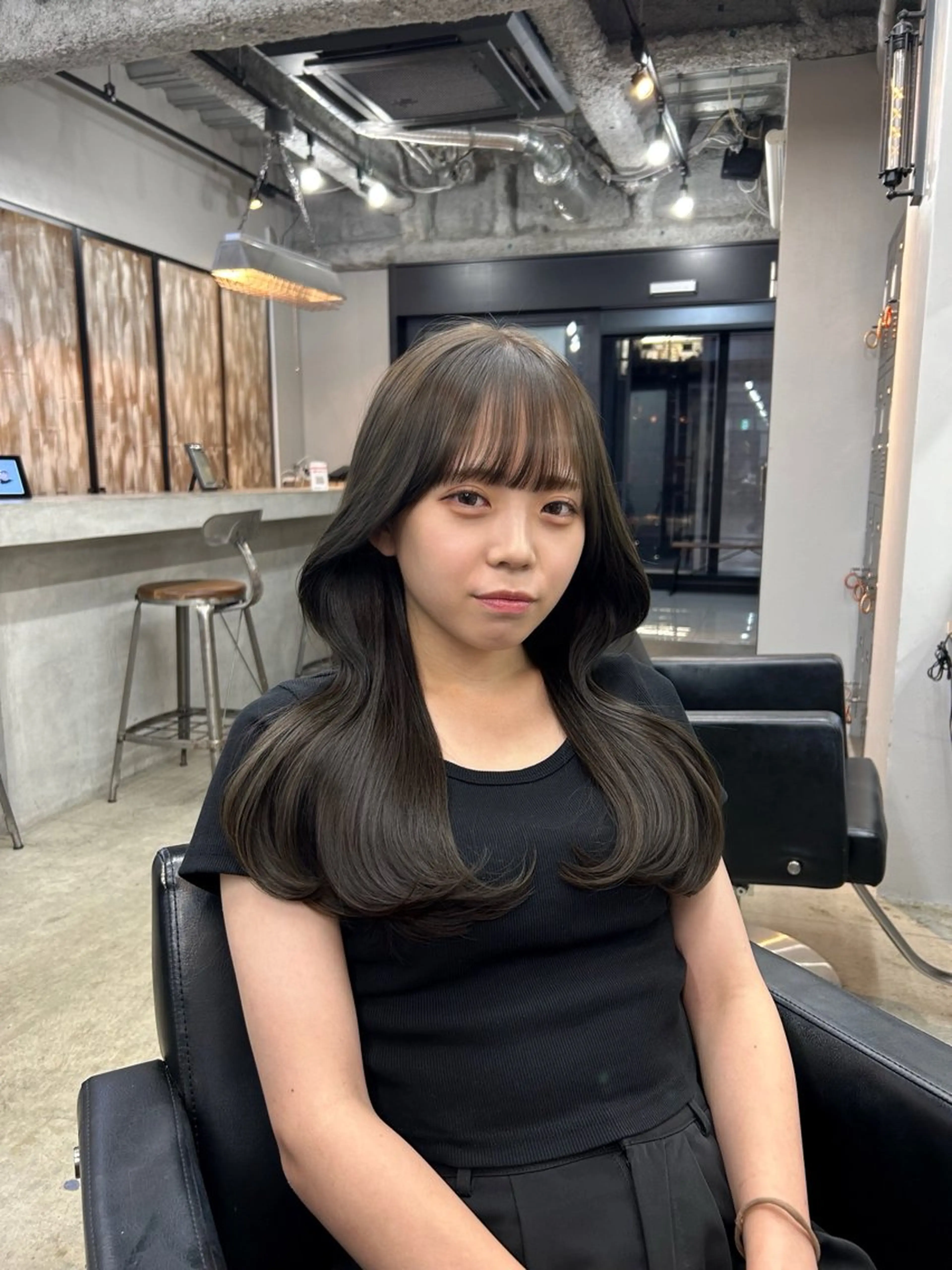 ロング カラー 新宿/韓国ヘア/ 髪質改善ストレートのヘアスタイル