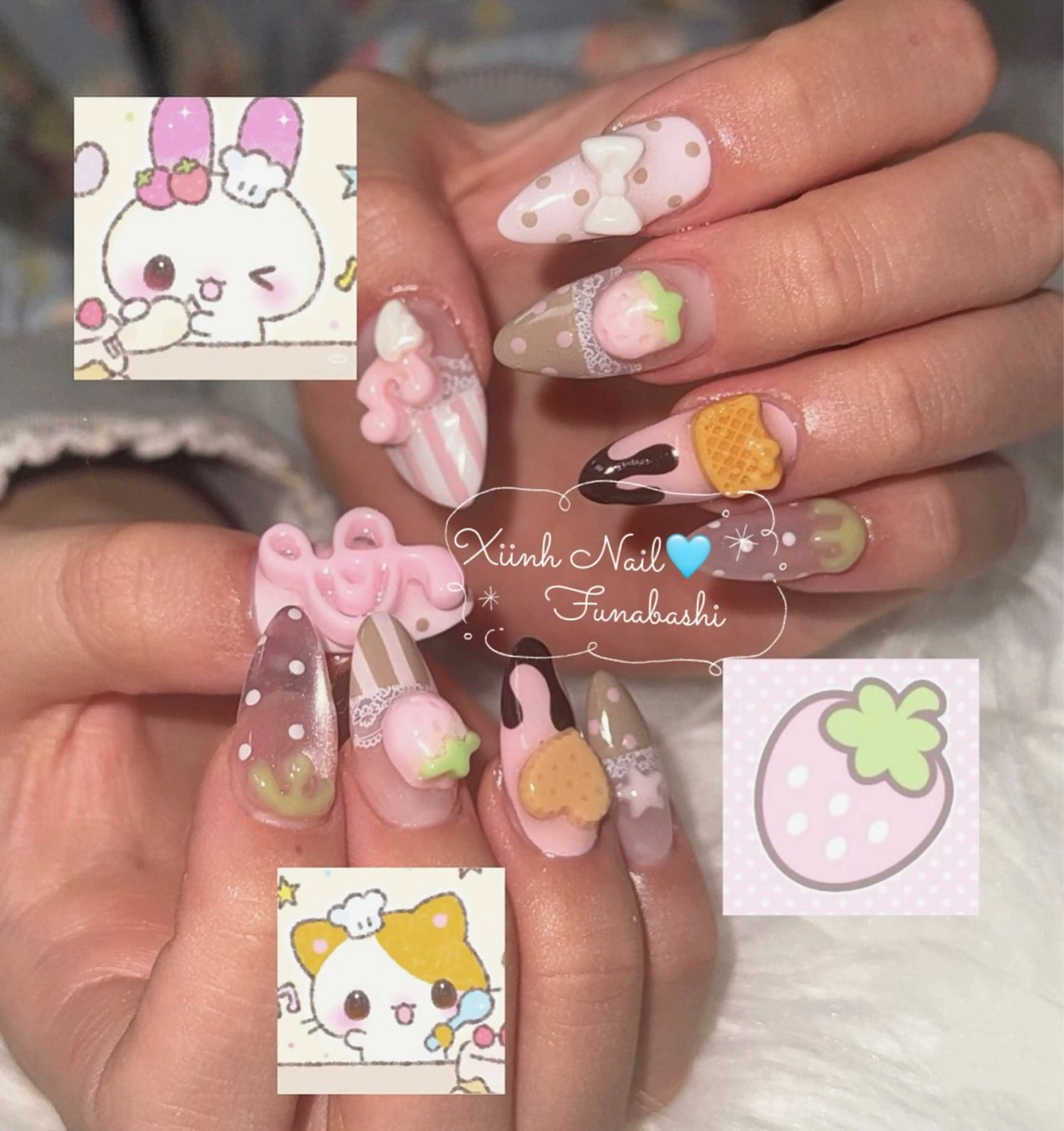 ネイル チークネイル 桜ネイル 長さ出し フットネイル ジェルネイル ハンドネイル XIINH NAIL SALONのネイルデザイン