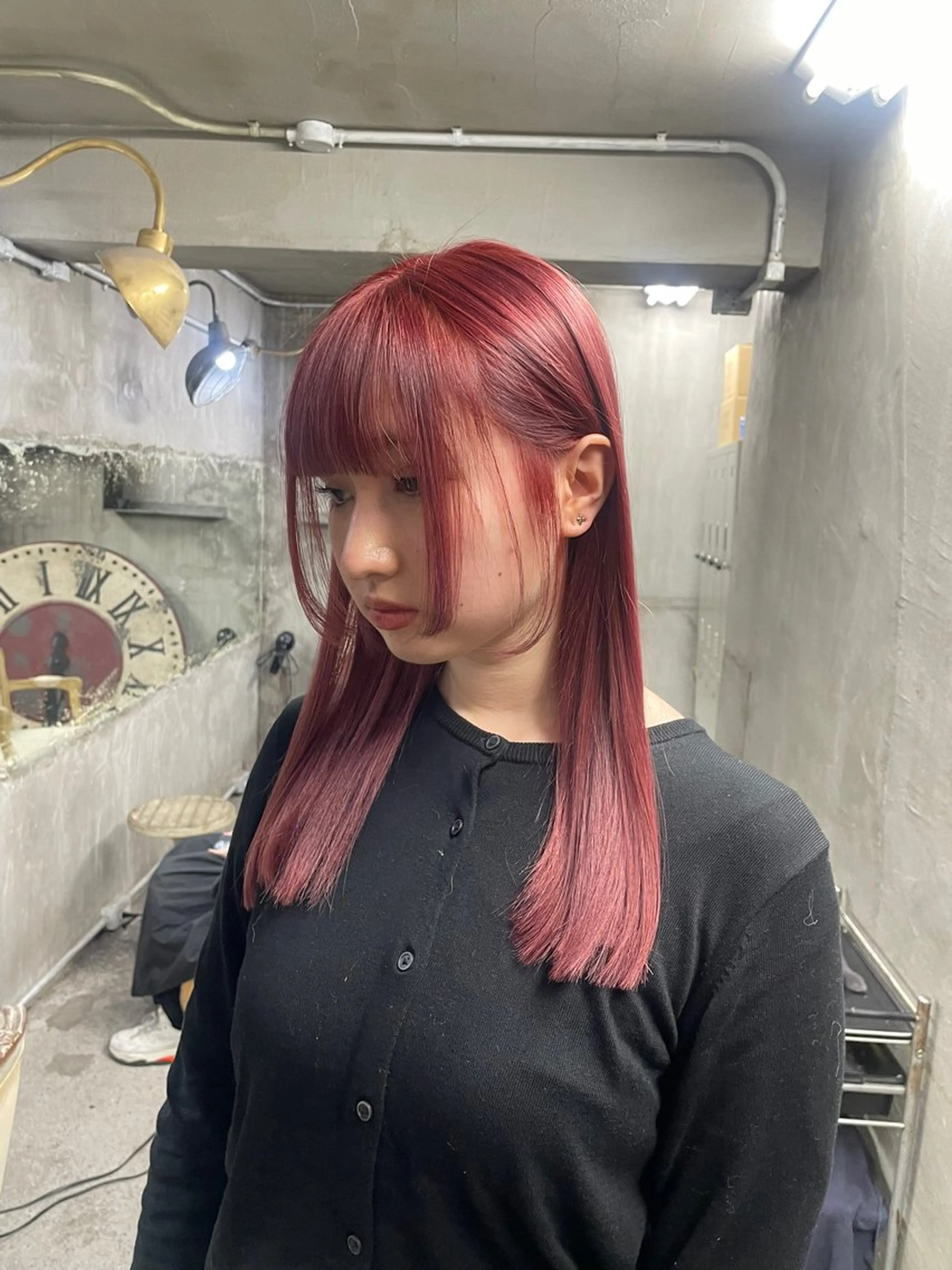 ミディアム カラー ベージュカラー ブリーチ ケアブリーチ 透明感カラー デザインカラー カット ヘアカラー トリートメント ブリーチ/レイヤー 💙ayame💙のヘアスタイル