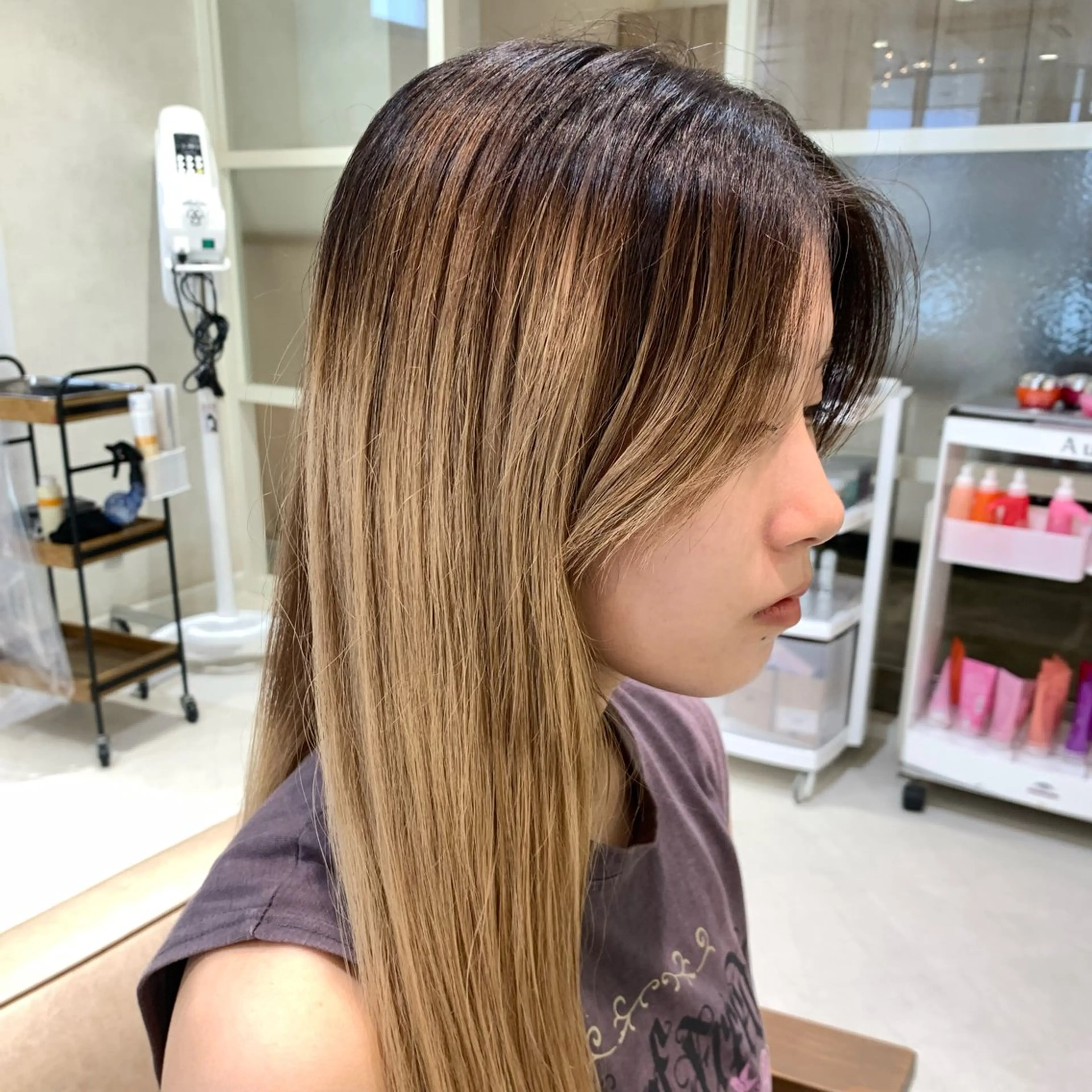 ロング 顔周りカット フェザー/ニュアンス パーマ/ryutoのヘアスタイル