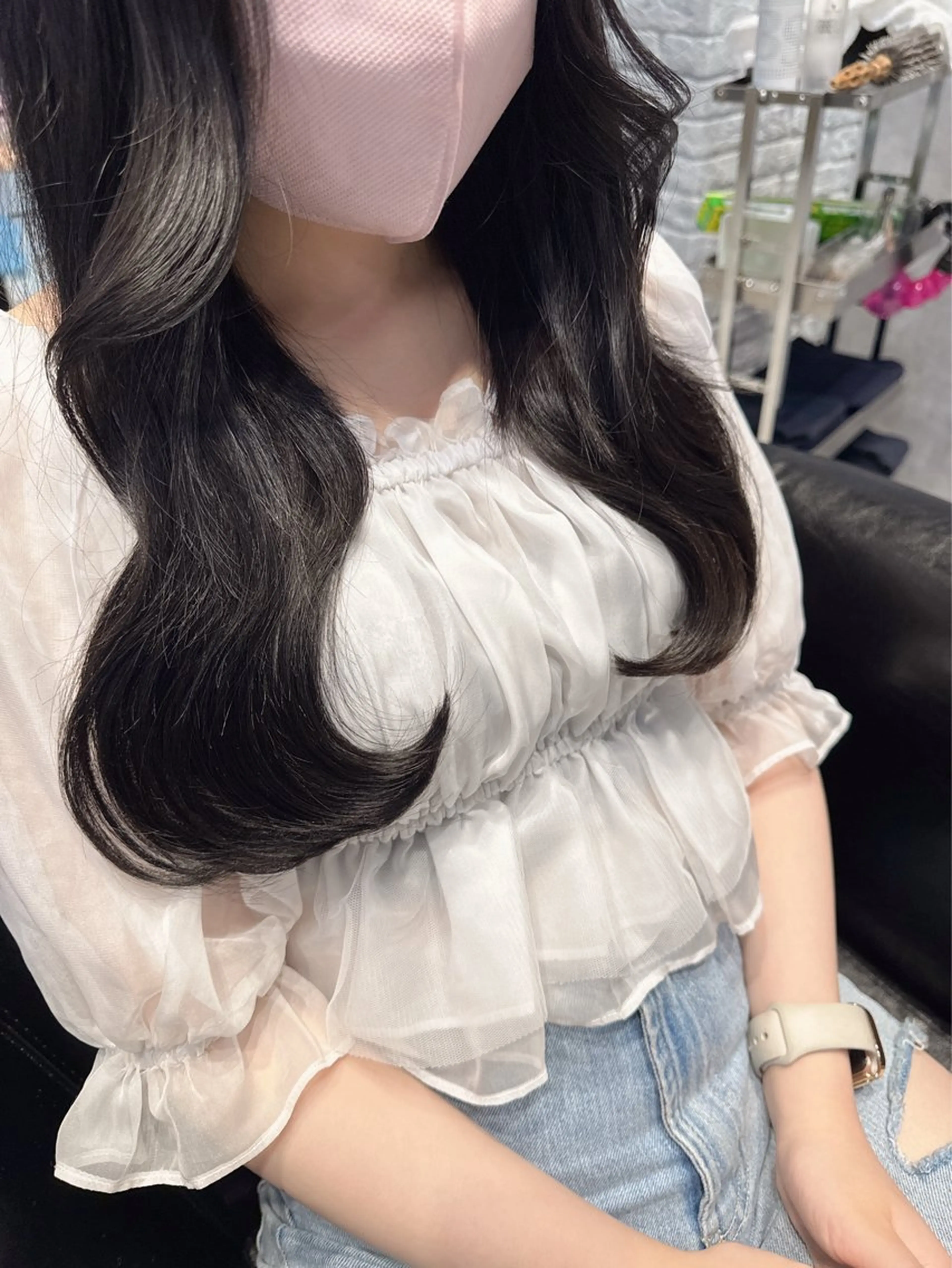 セミロング 韓国風ヘア sayaka 池袋店/カットモデルのヘアスタイル