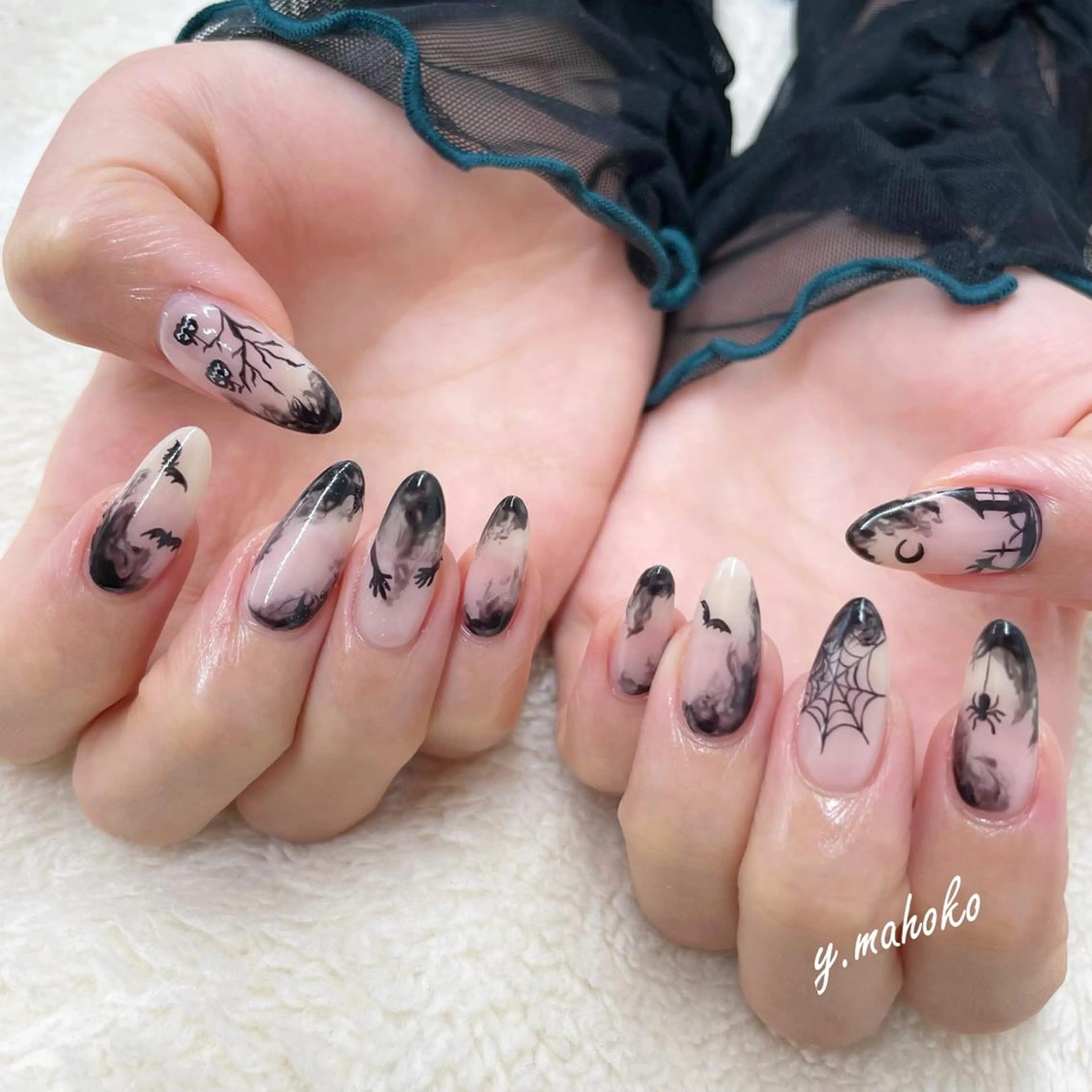 ネイル ハンドネイル She nail studio 原宿所属・パラジェル有/ スカルプ/mahoのネイルデザイン