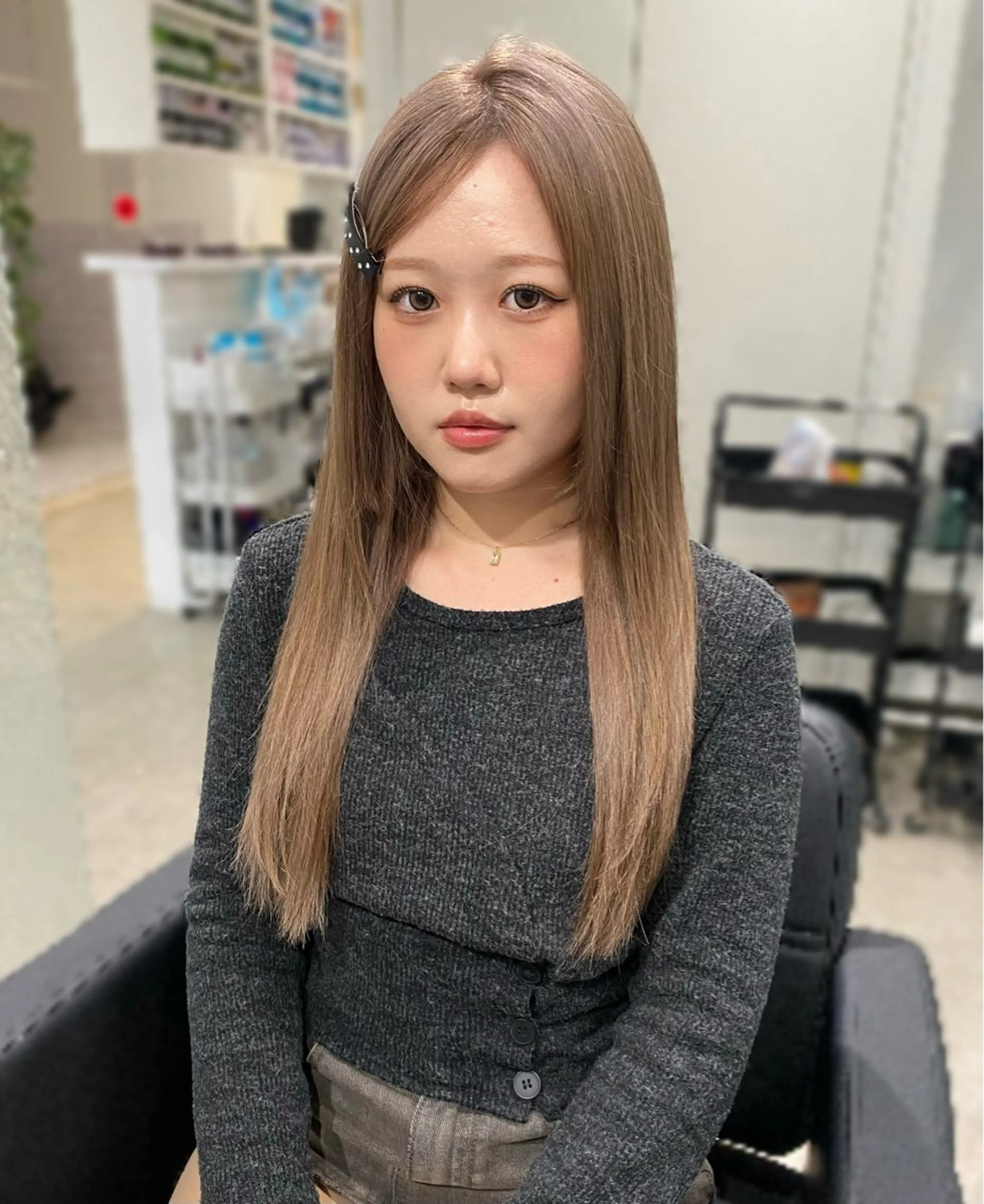 カラー カット ヘアカラー トリートメント RISAKO レイヤーカット🎀のヘアスタイル